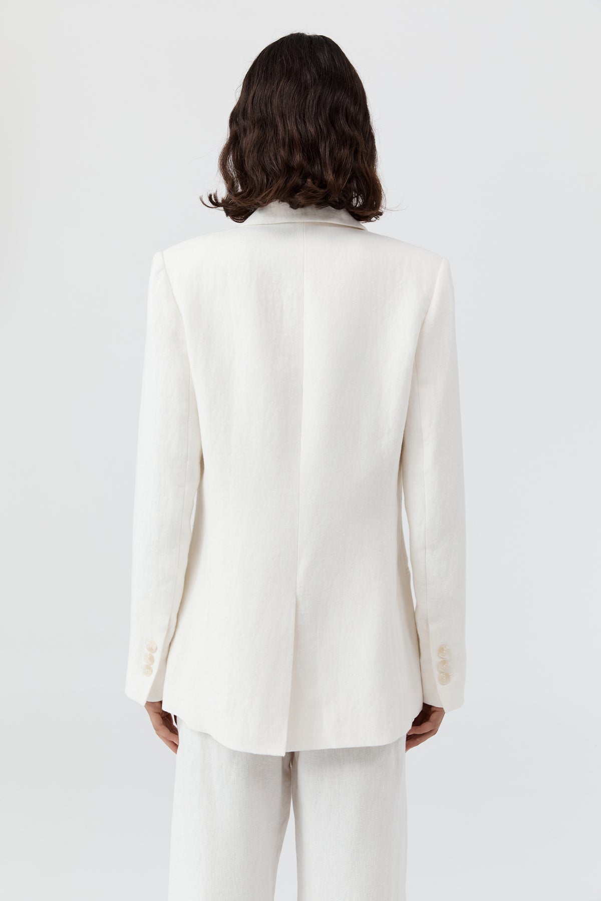 90s Linen Blazer - Off White