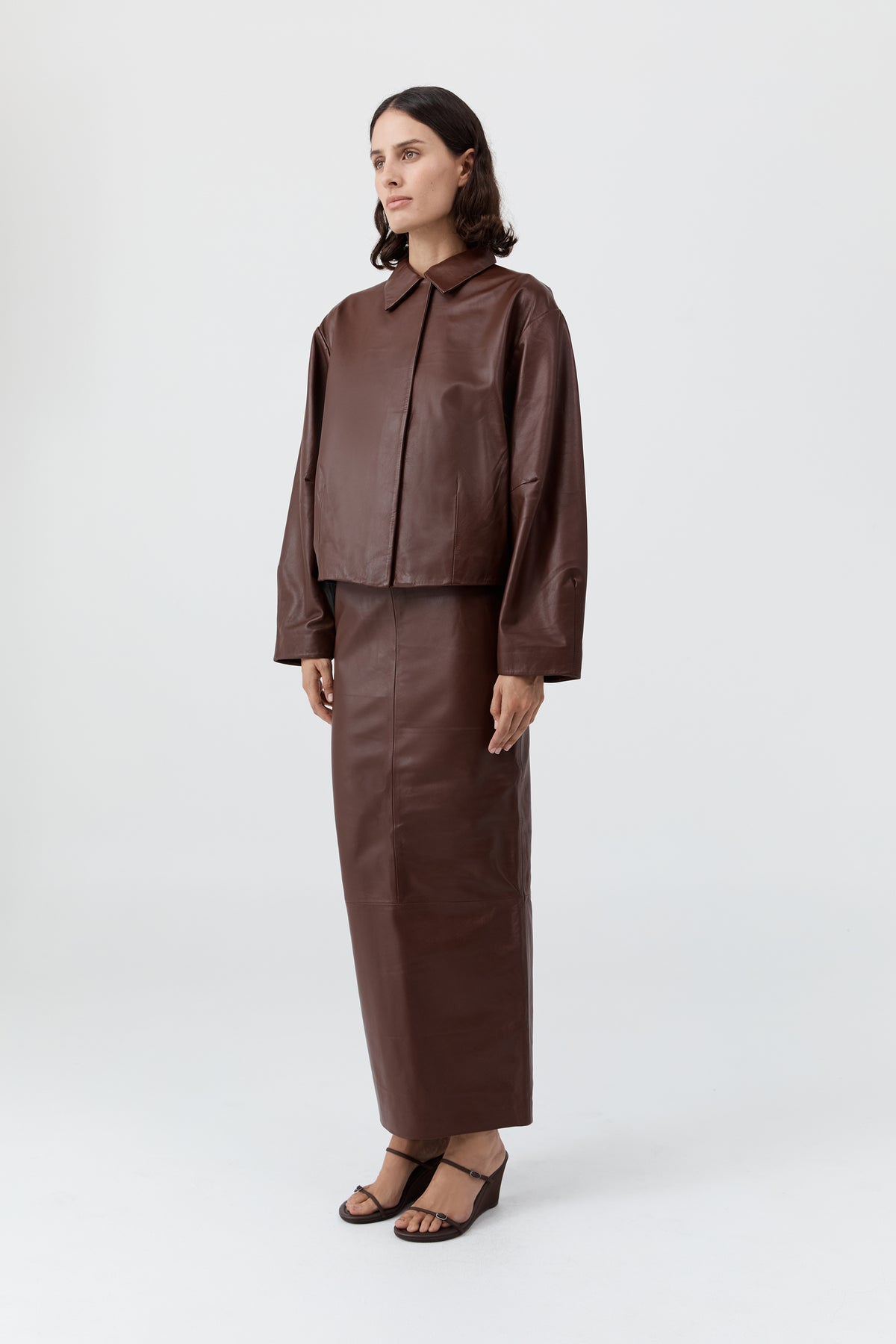 PRE-ORDER: Cocoon Leather Jacket - Rum