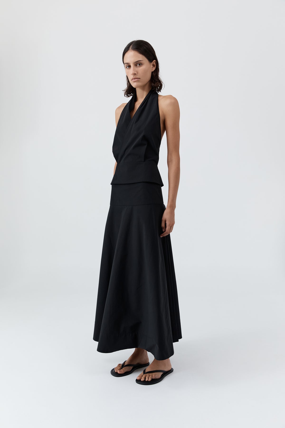 Halter Wrap Top - Black