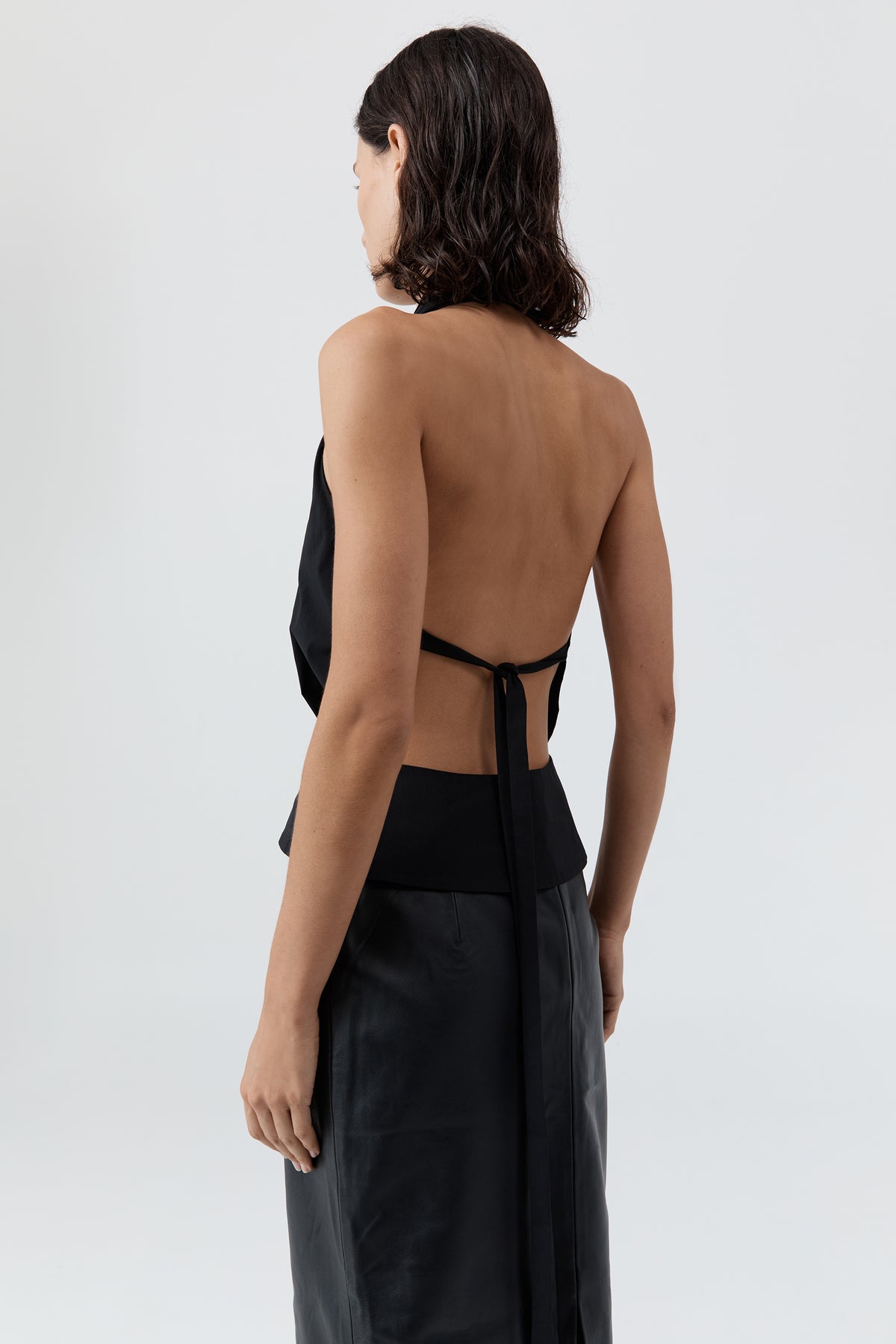 Halter Wrap Top - Black