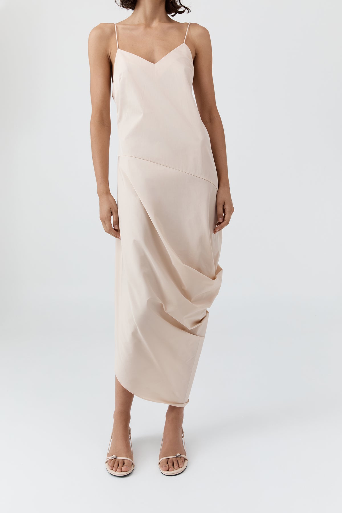 Paper Taffeta Drape Dress - Pink Salt