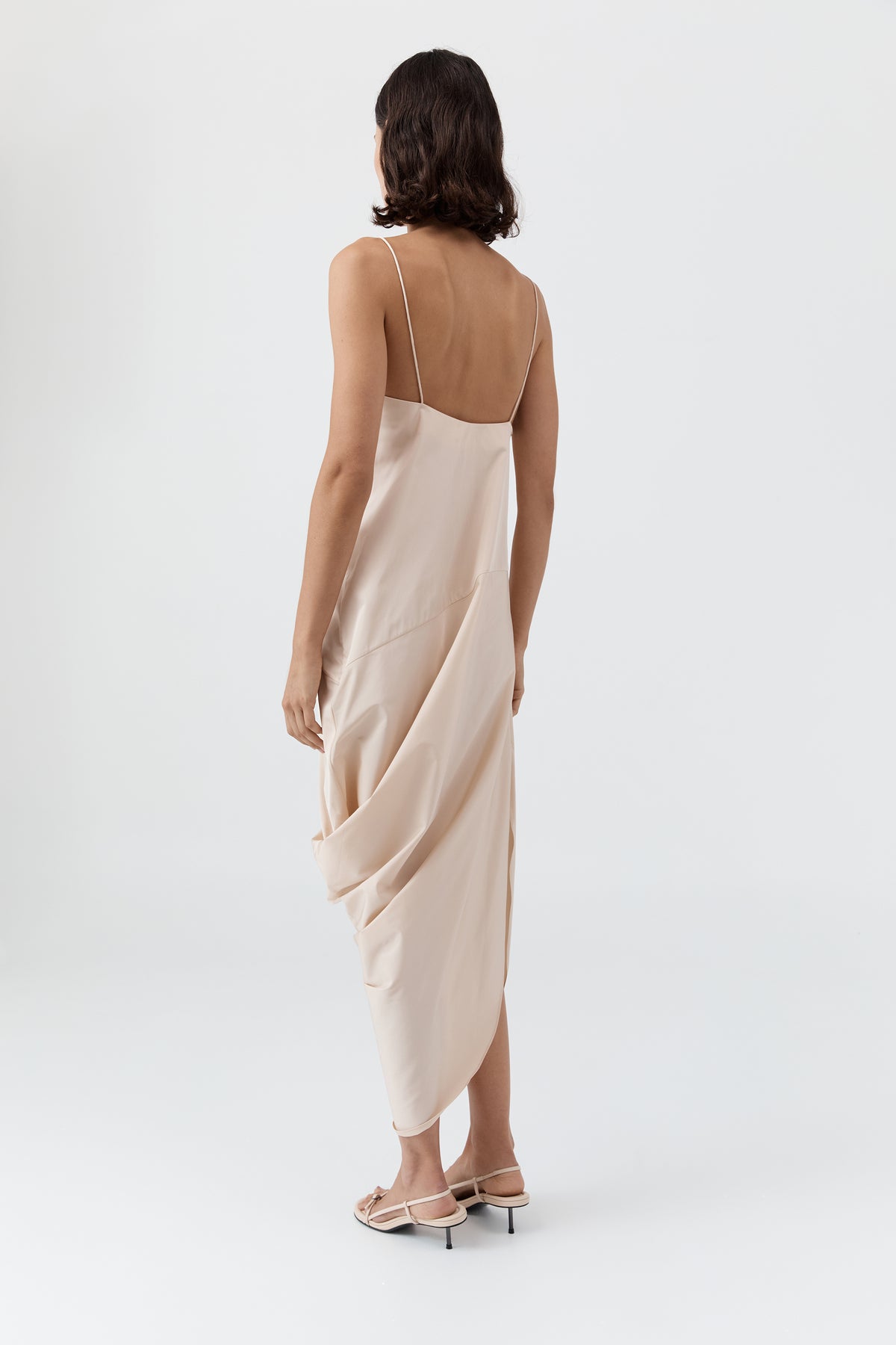 Paper Taffeta Drape Dress - Pink Salt