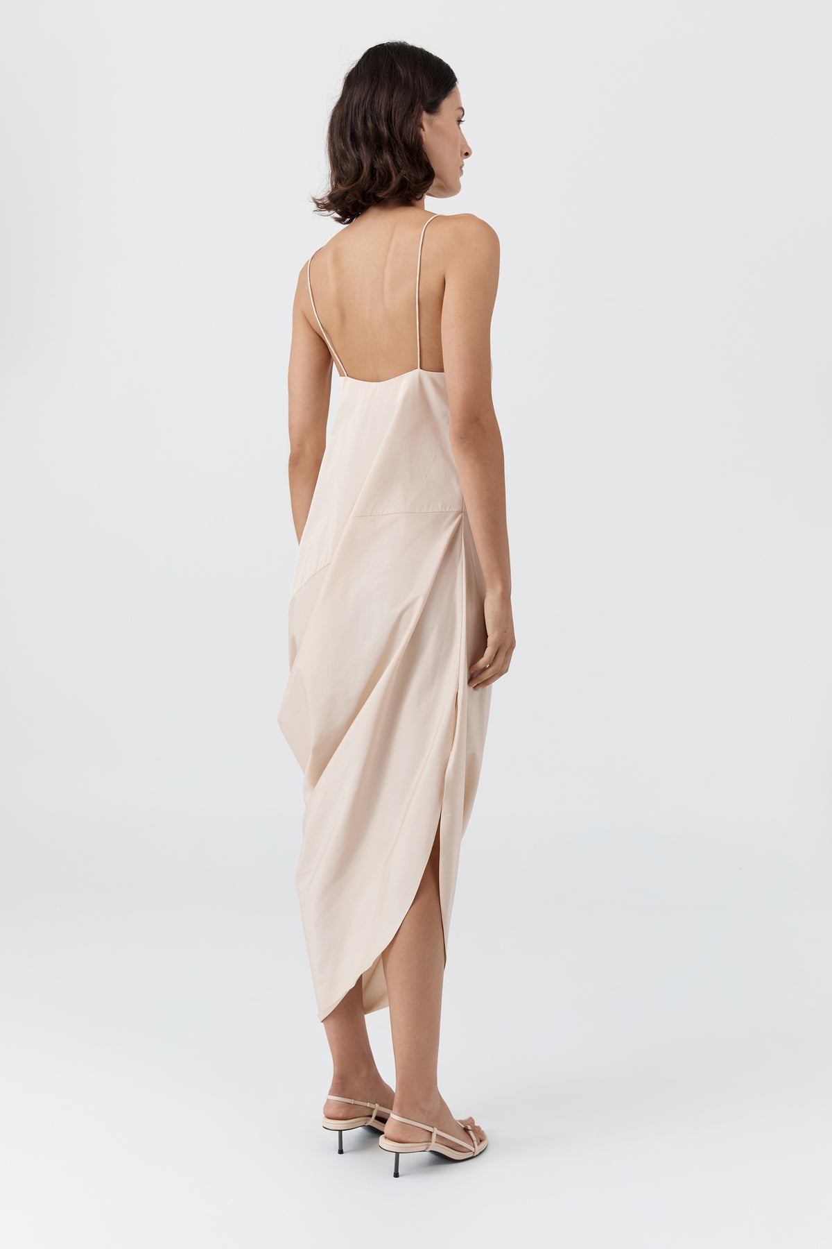 Paper Taffeta Drape Dress - Pink Salt