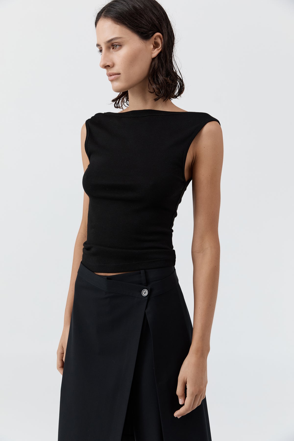 Organic Cotton Ballerina Top - Jet Black