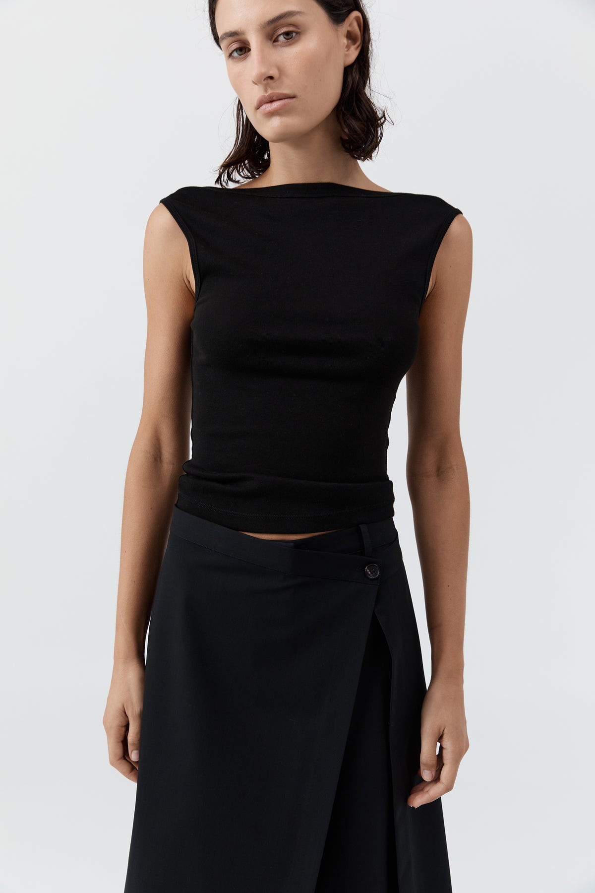 Organic Cotton Ballerina Top - Jet Black