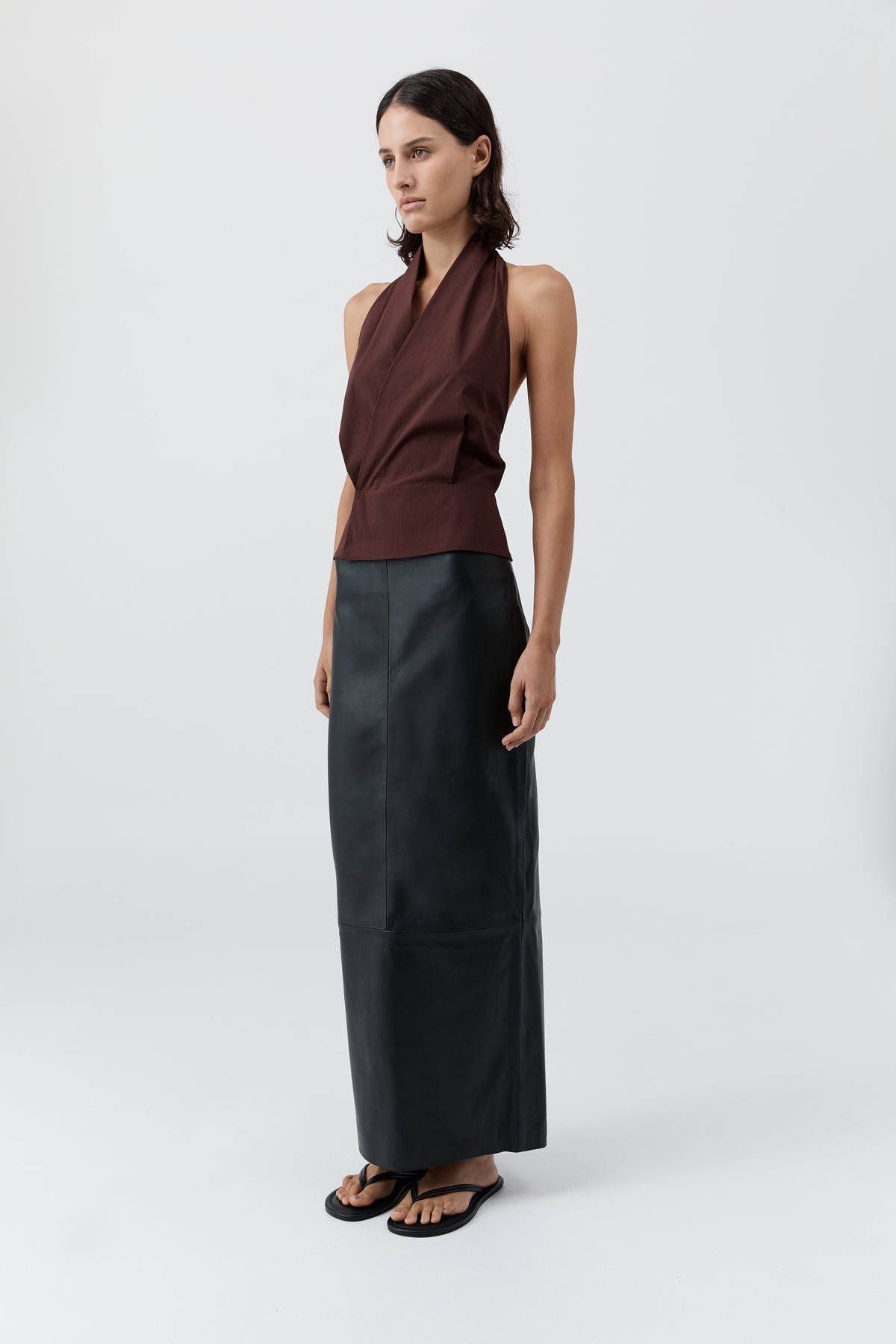 Halter Wrap Top - Liqueur