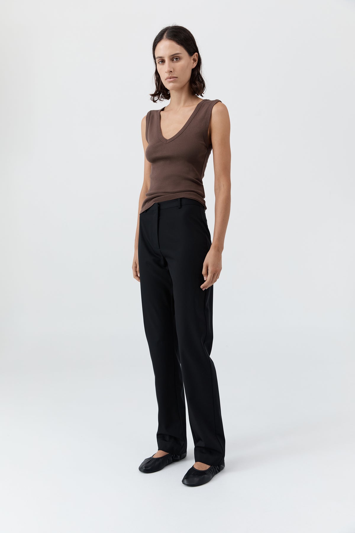 Organic Cotton 90s Top - Fudge