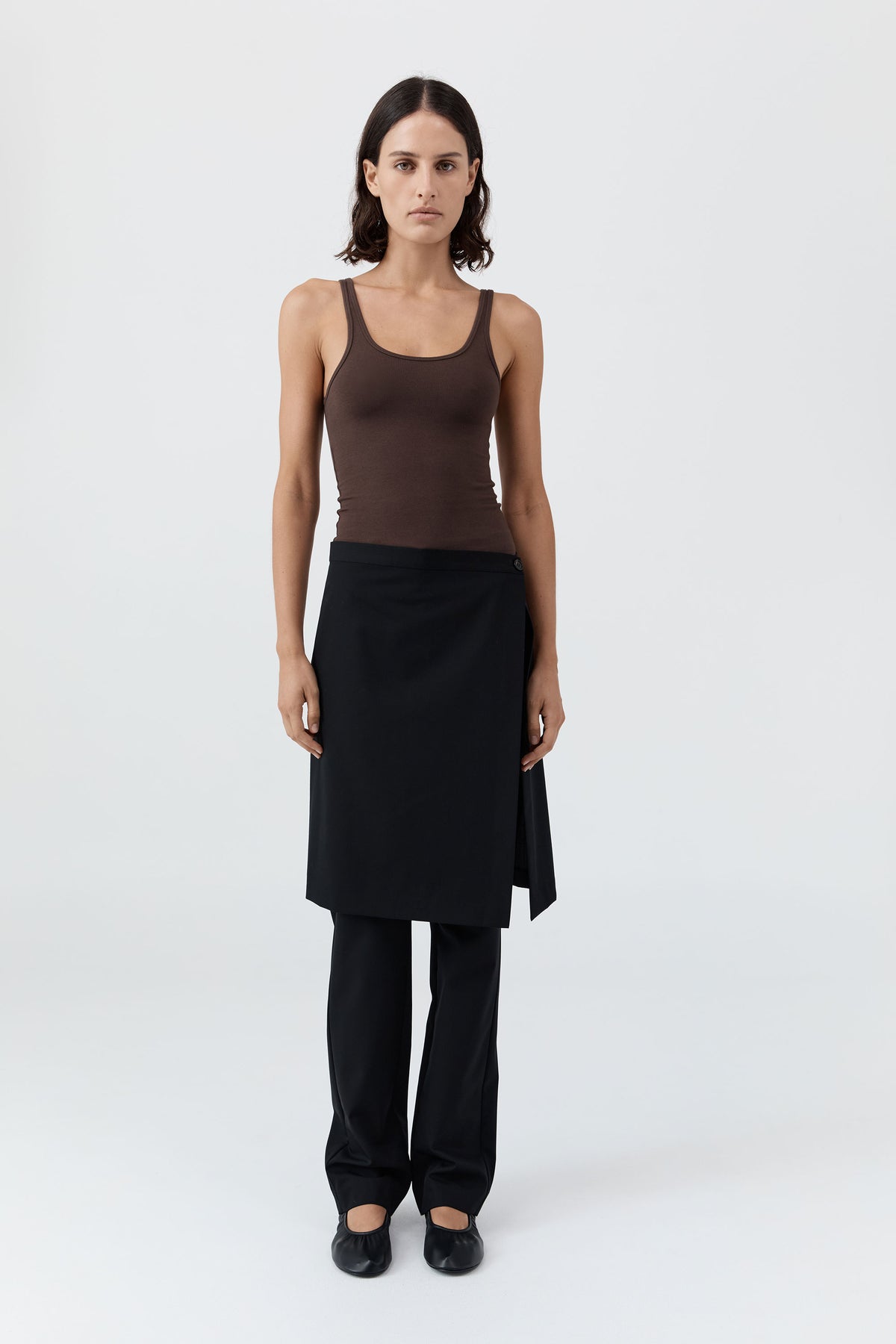 Soft Jersey Slim Scoop Tank - Liqueur