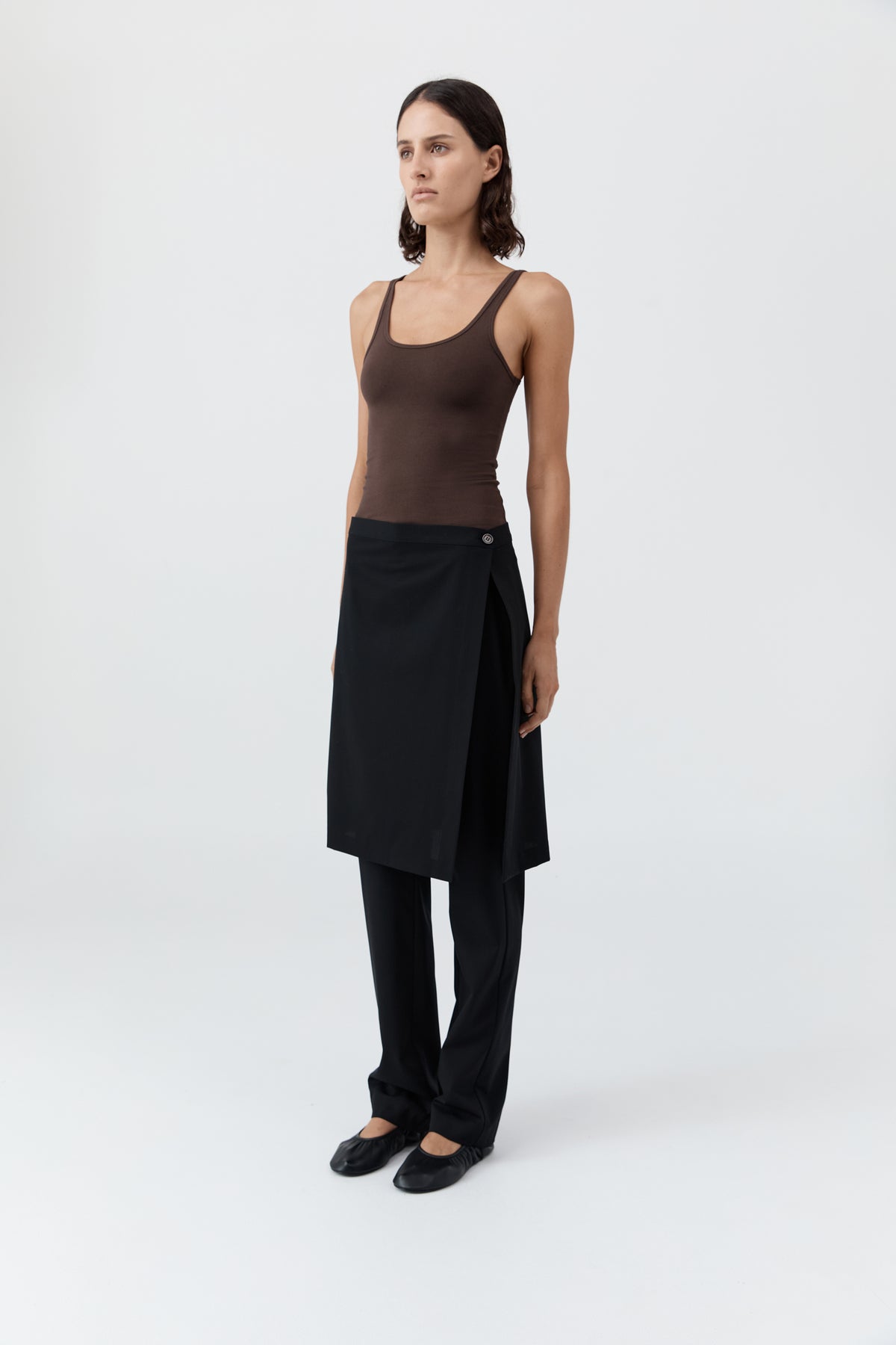 Soft Jersey Slim Scoop Tank - Liqueur