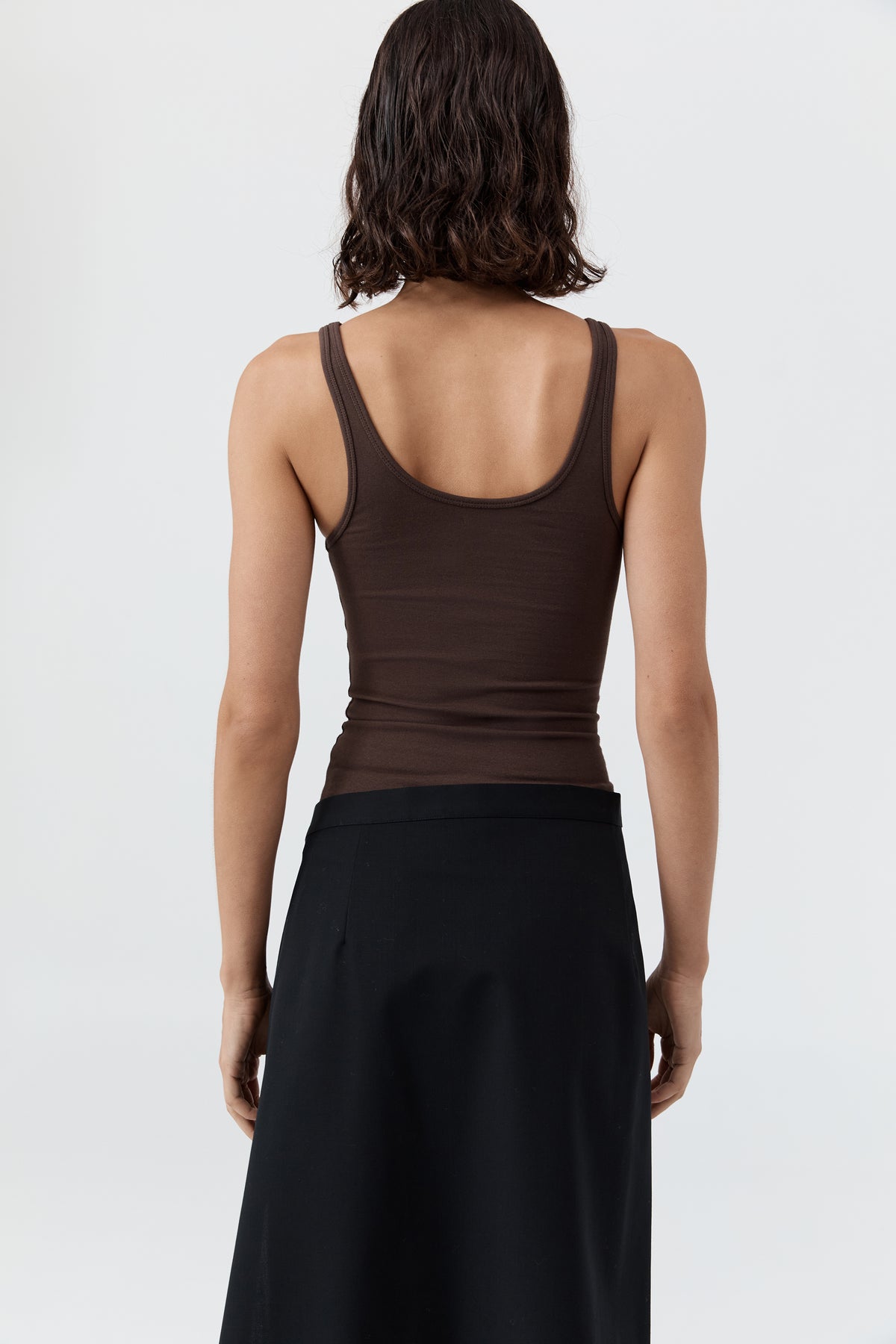 Soft Jersey Slim Scoop Tank - Liqueur
