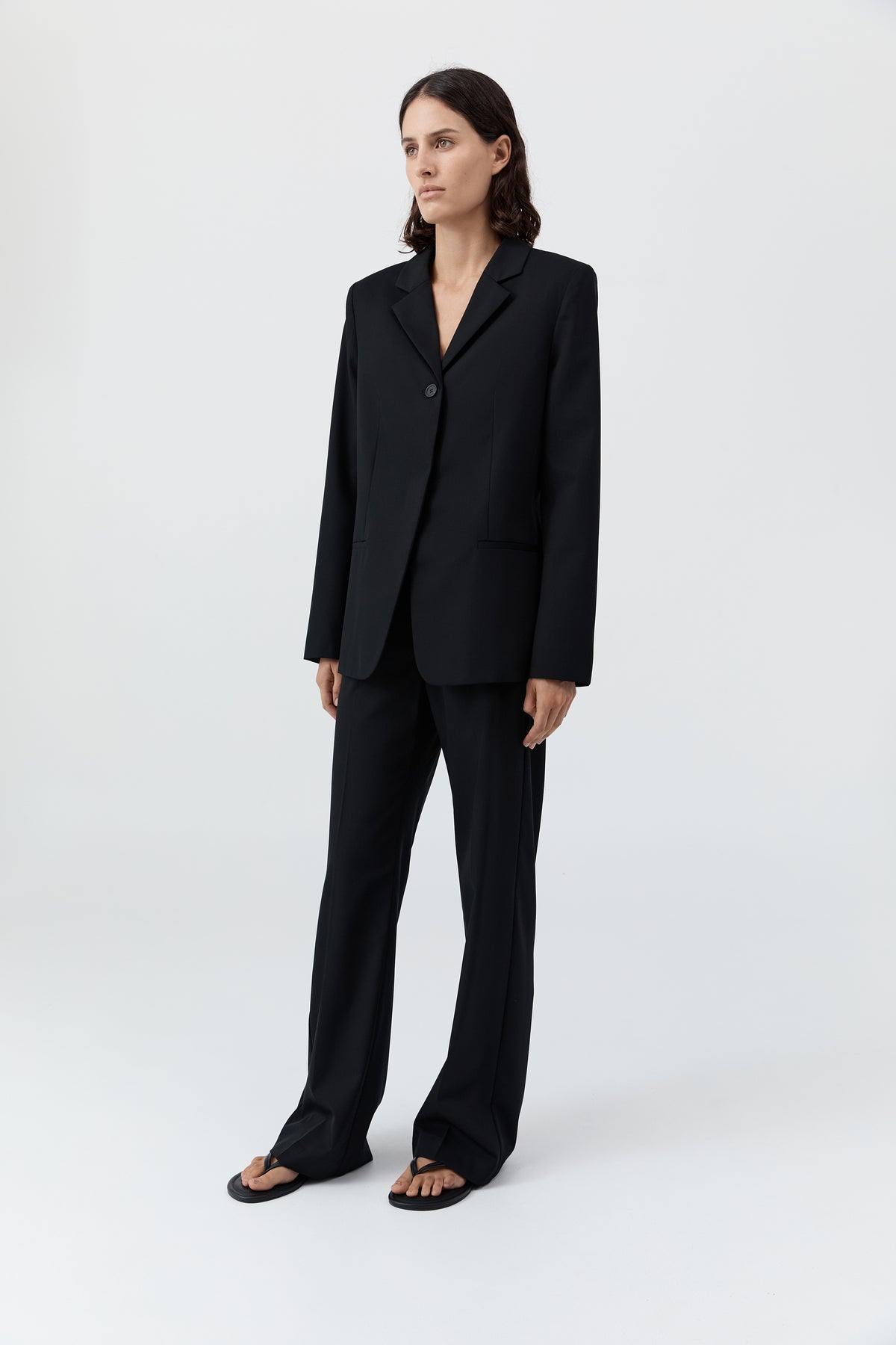 90s Wool Blazer - Black
