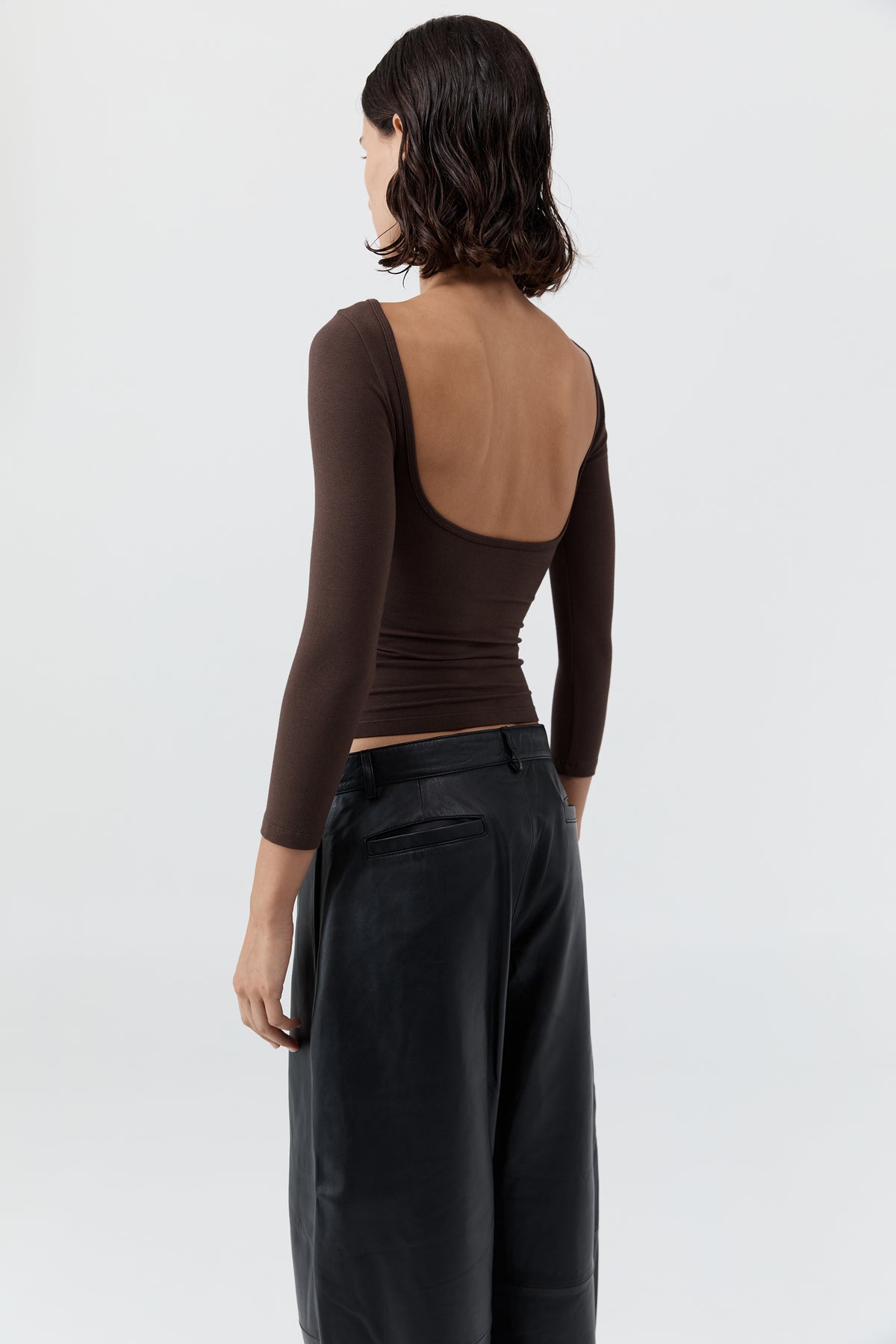 Soft Jersey Ballerina Top - Liqueur