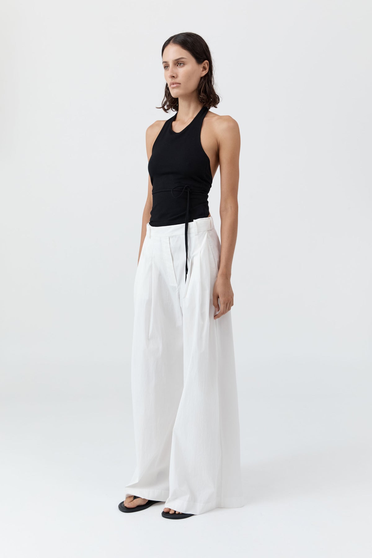 Soft Jersey Halter Top - Jet Black