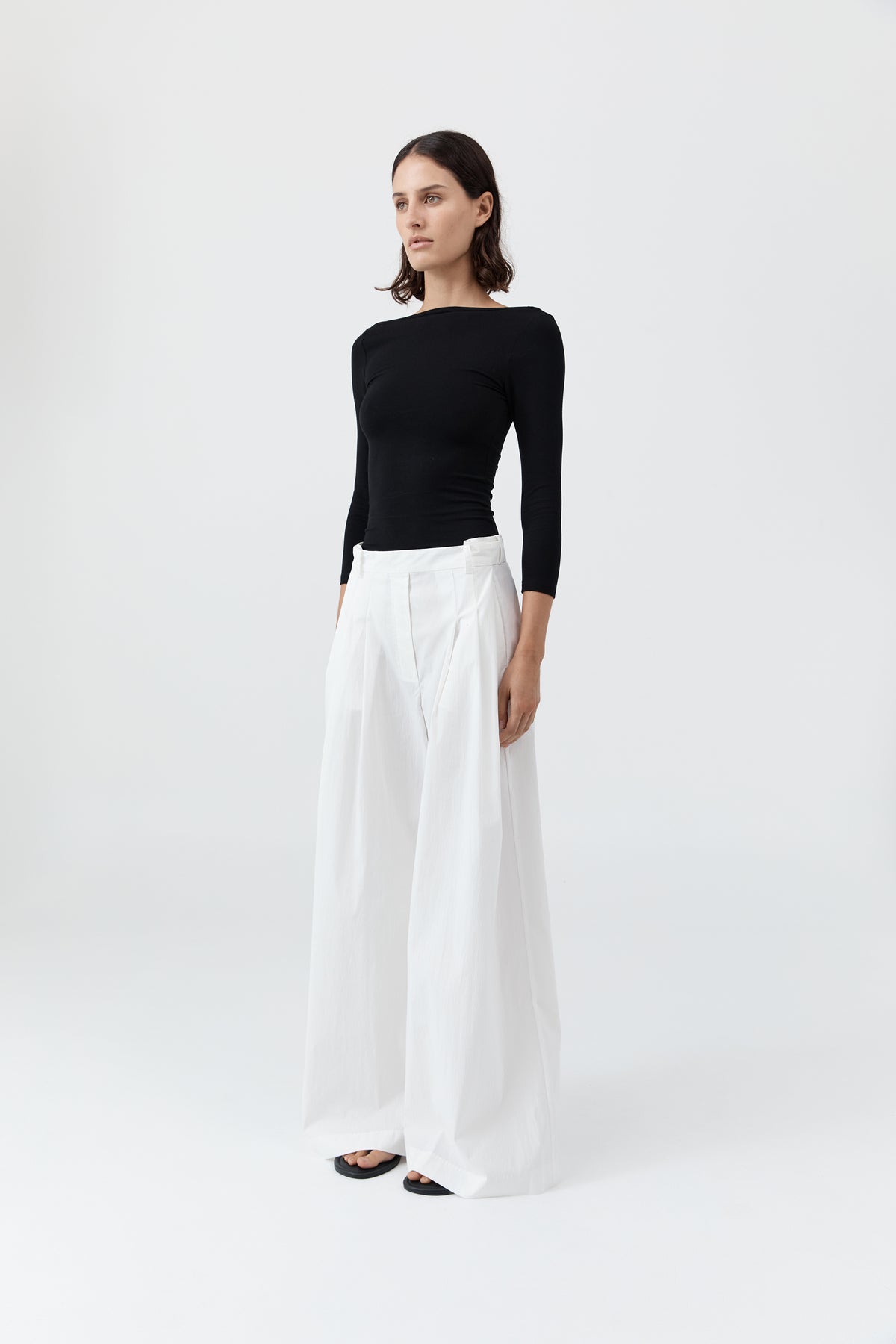 Soft Jersey Ballerina Top - Jet Black