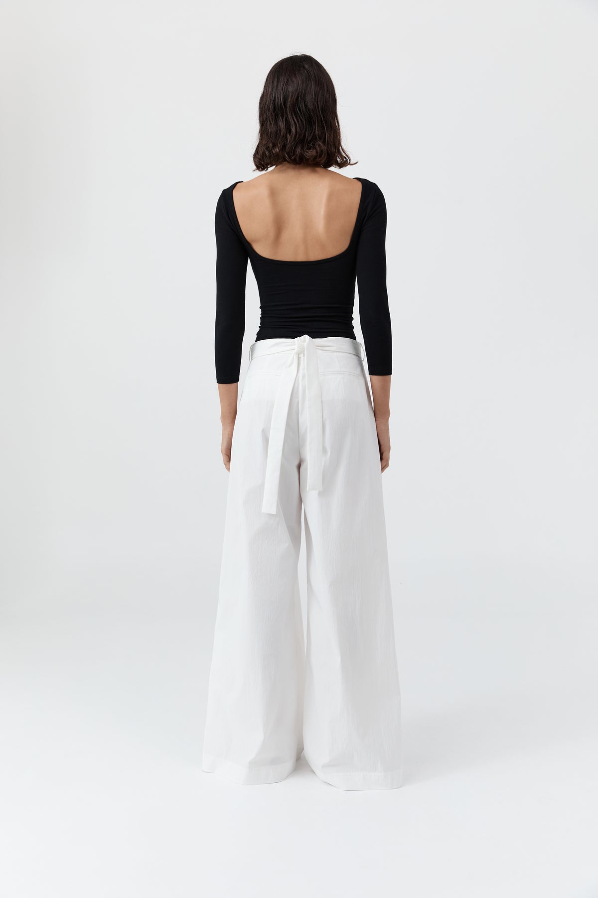 Soft Jersey Ballerina Top - Jet Black