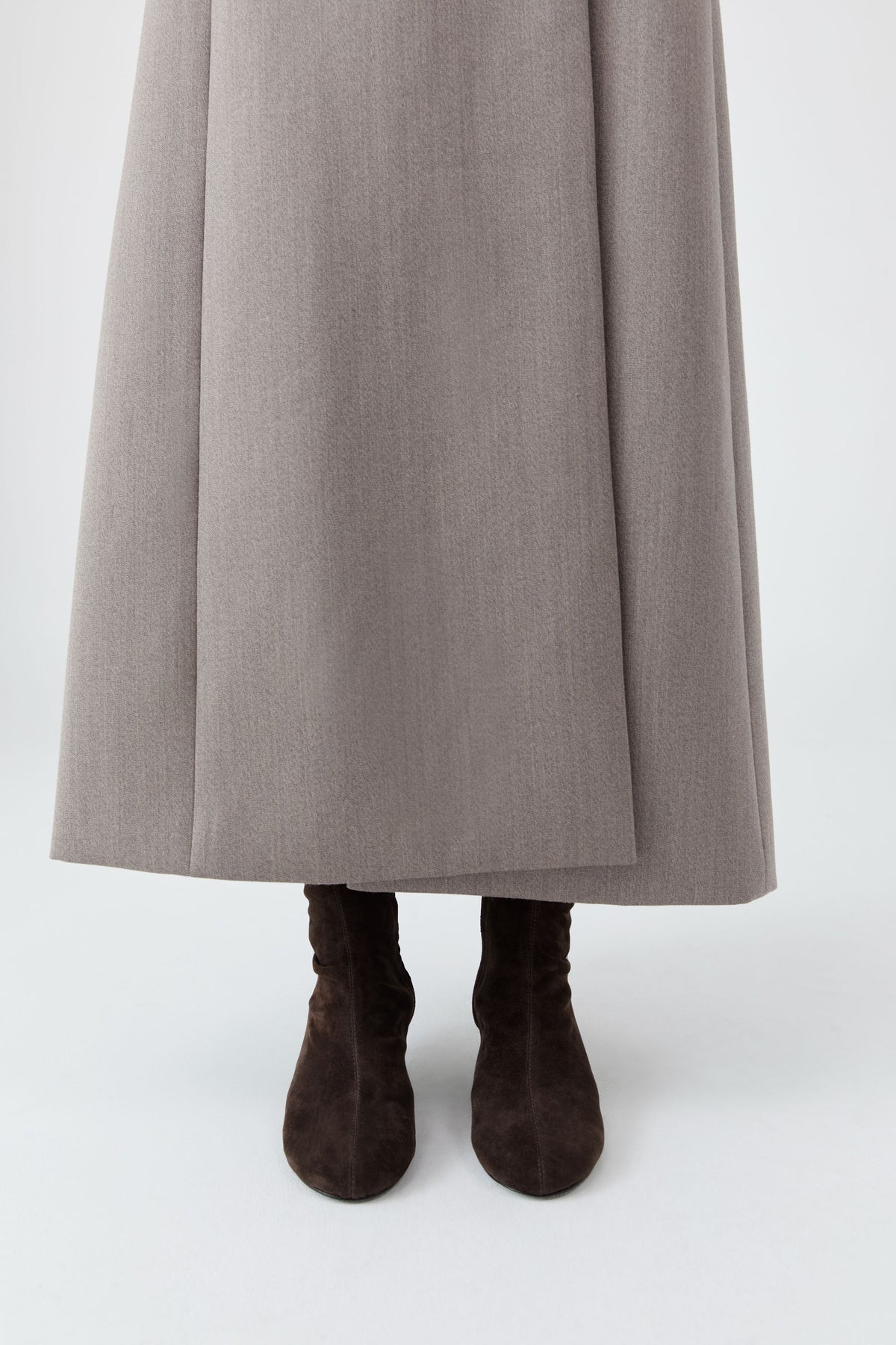 Suede Ballet Boot - Coffee