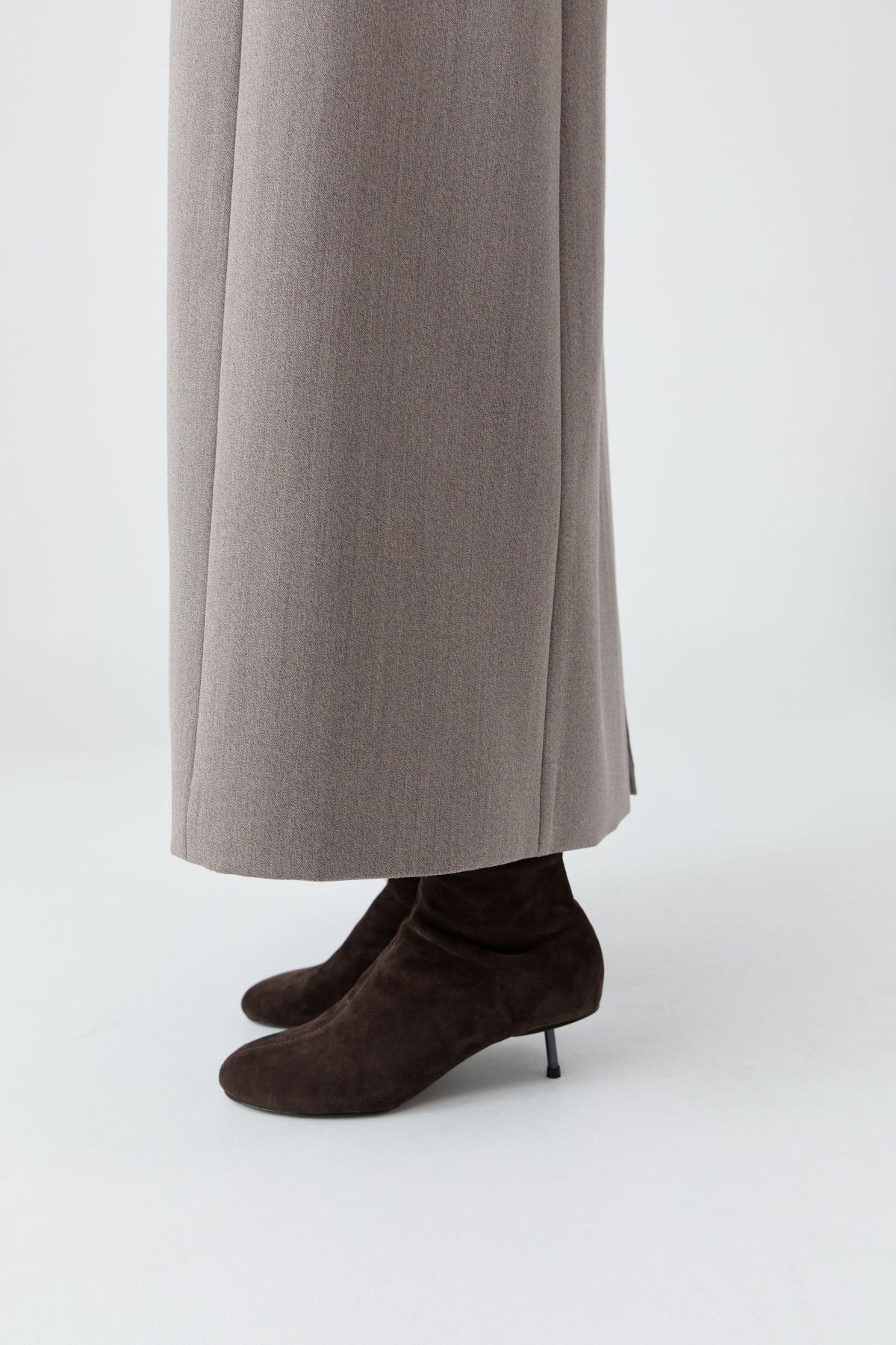 Suede Ballet Boot - Coffee