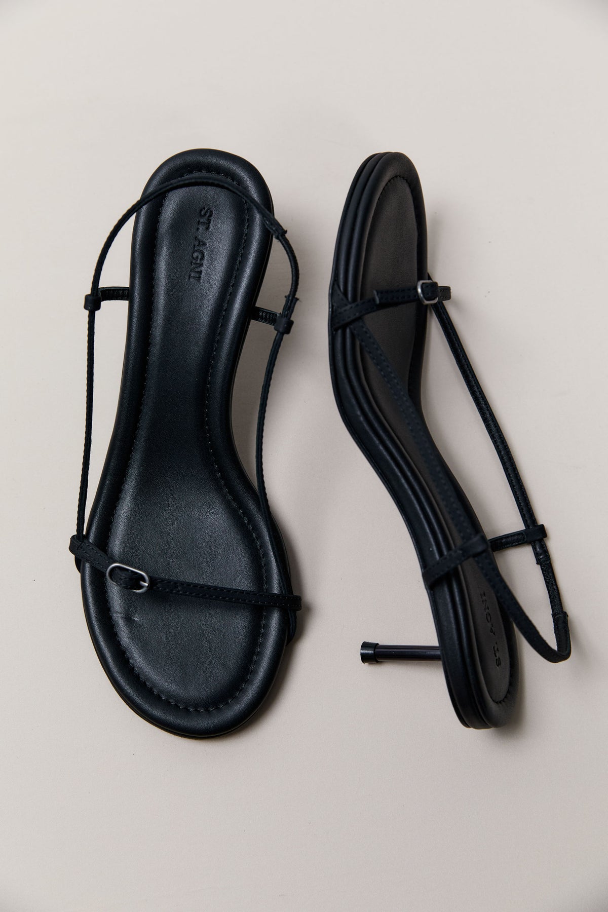 Petit Belt Sling Back Heel - Black