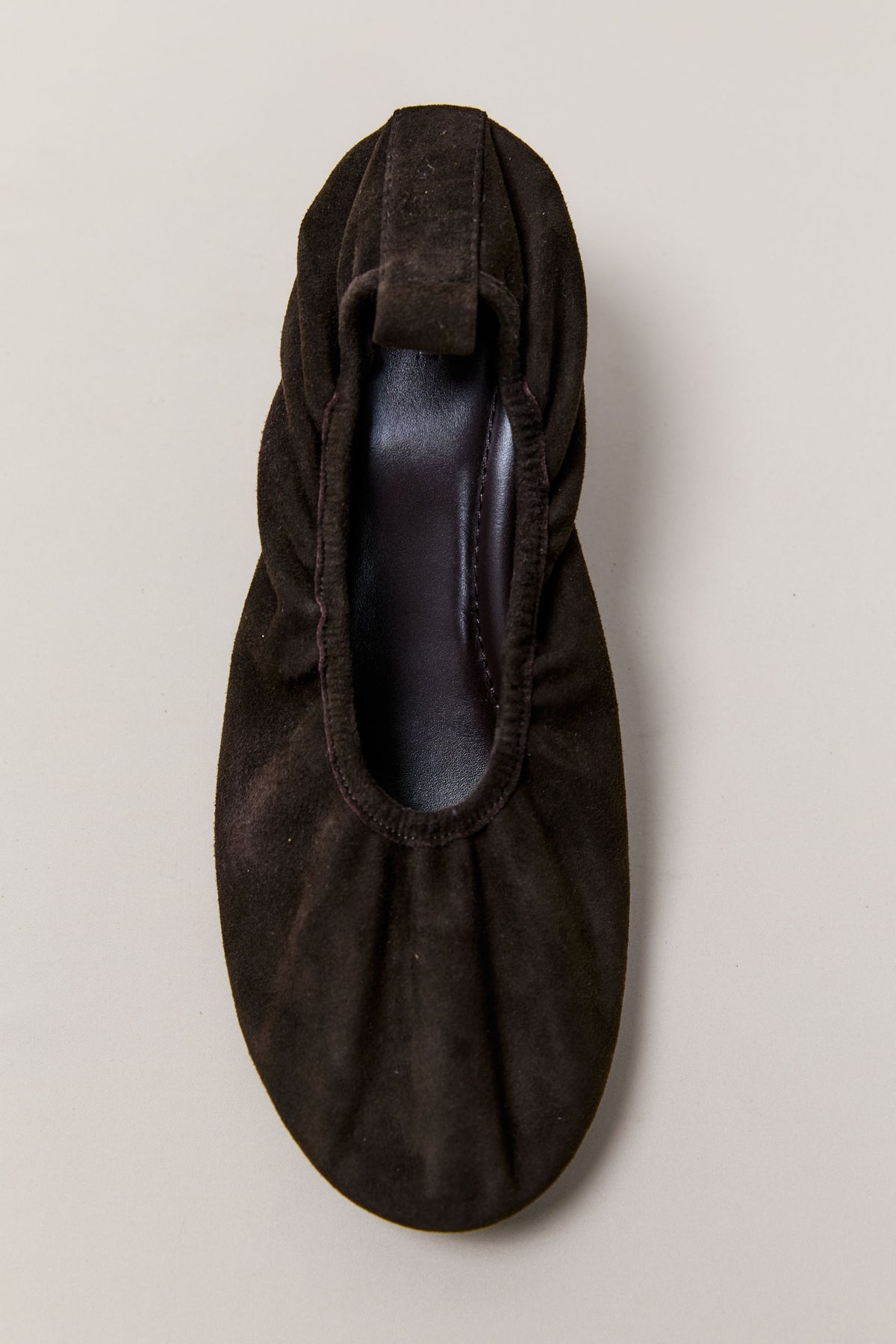 Suede Classic Ballet Heel - Coffee