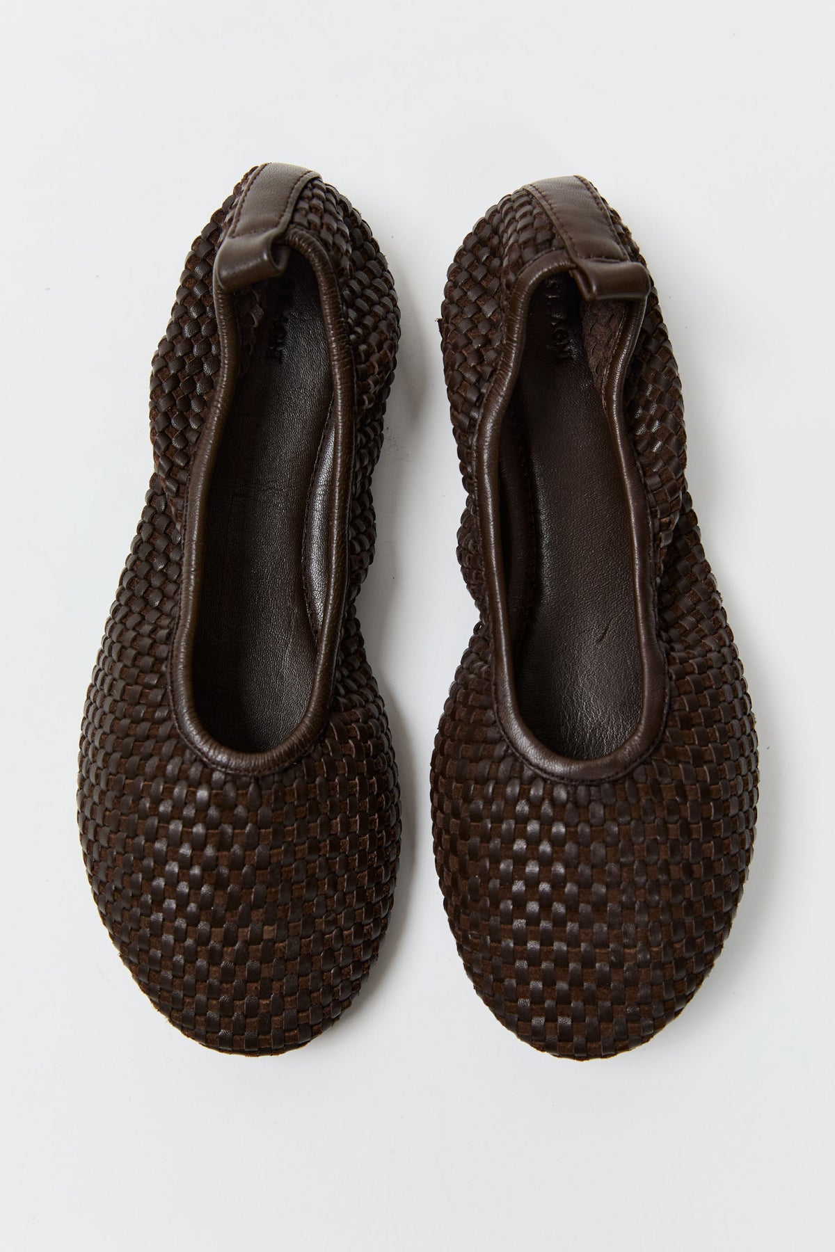 Lattice Weave Ballet Flat - Coffee