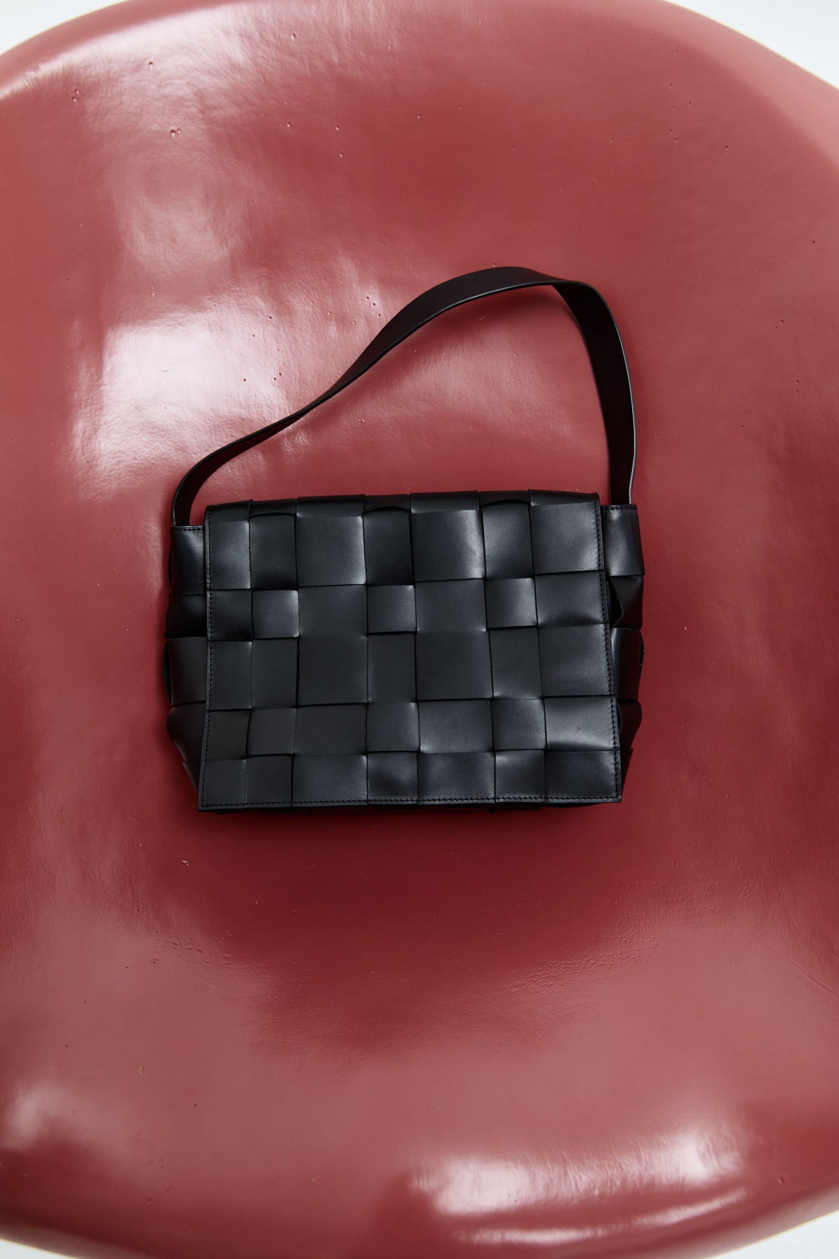 PRE-ORDER: Woven Envelope Mini Tote - Black