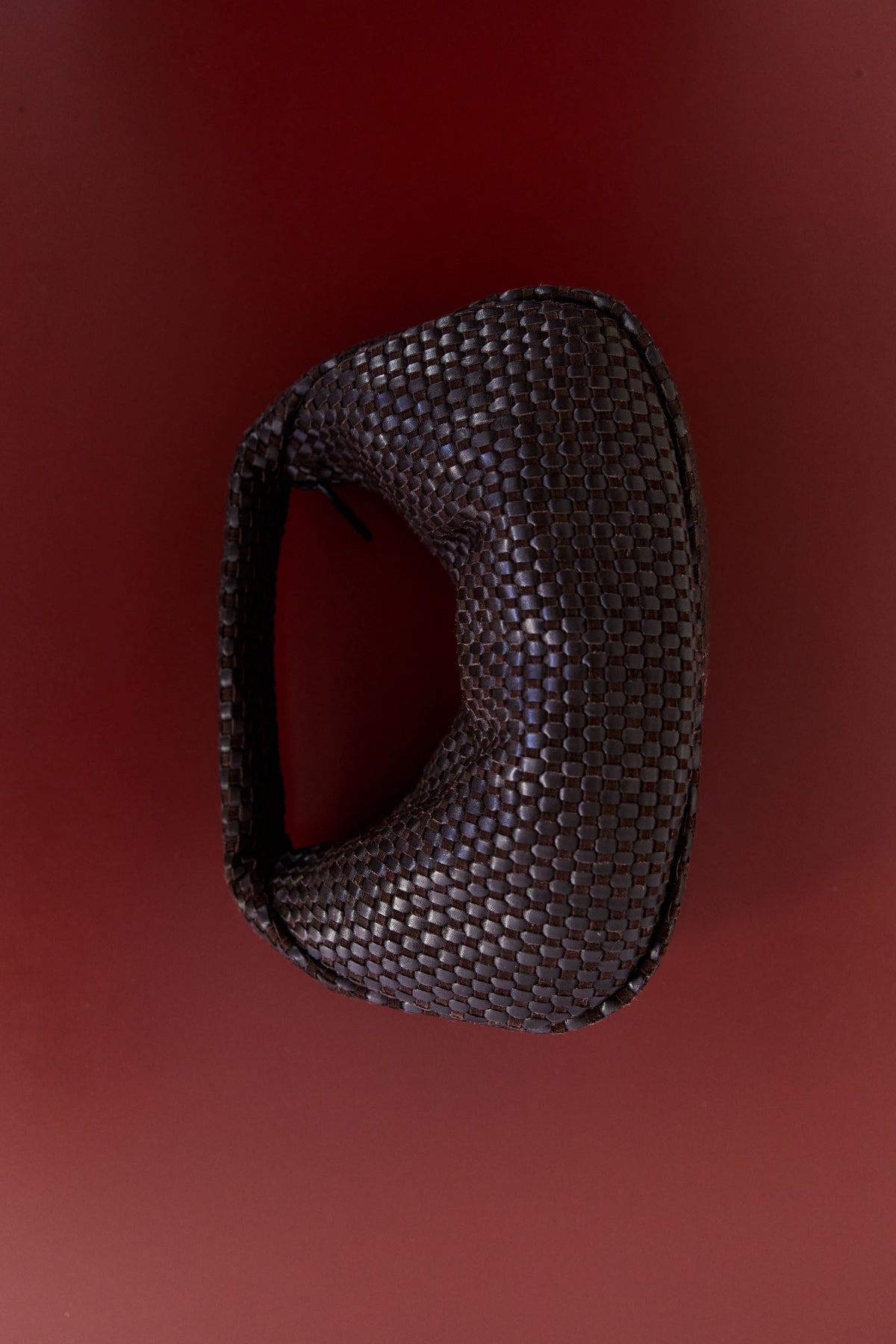 Lattice Weave Mini Bon Bon Bag - Coffee