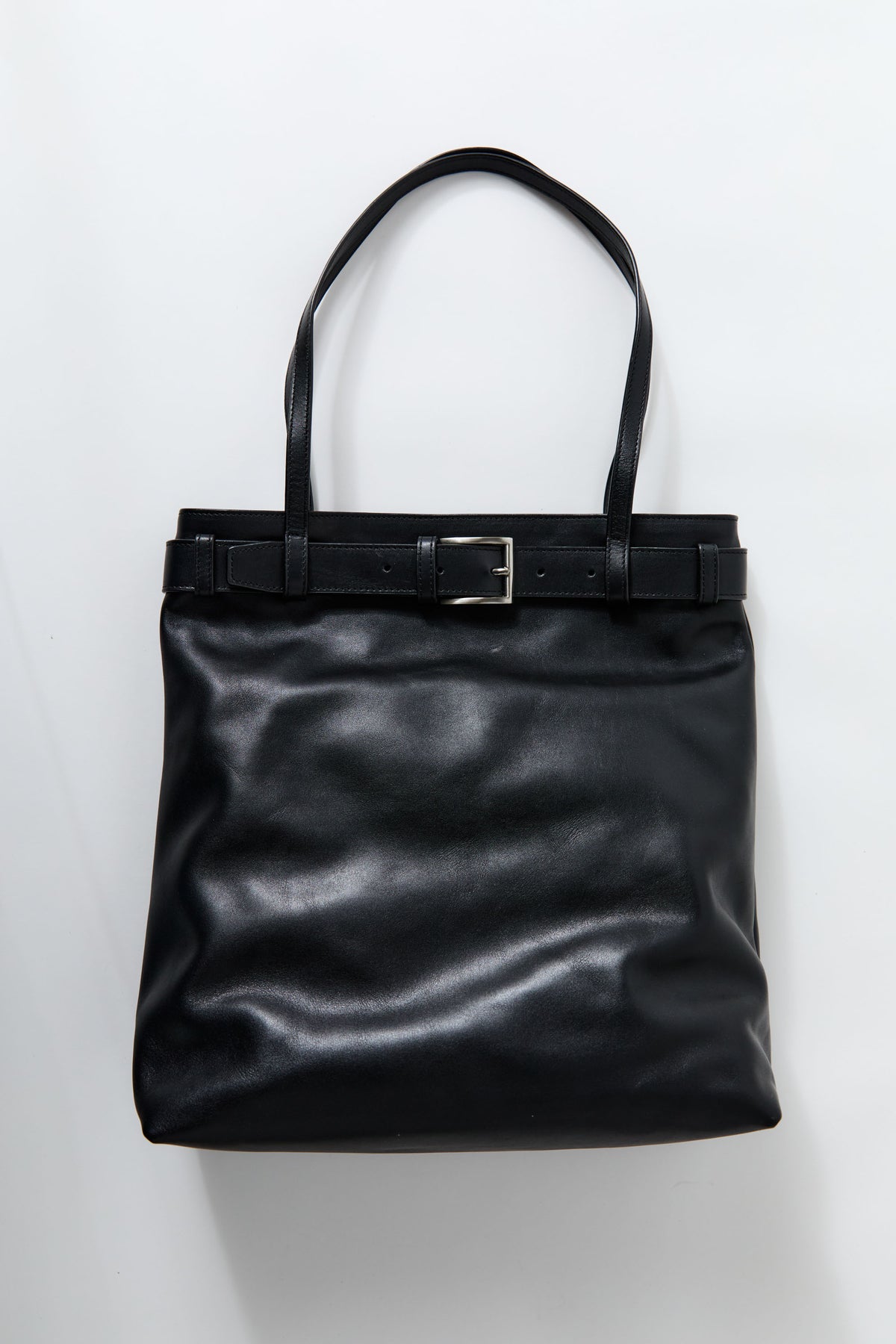 Belt Detail Tote - Black