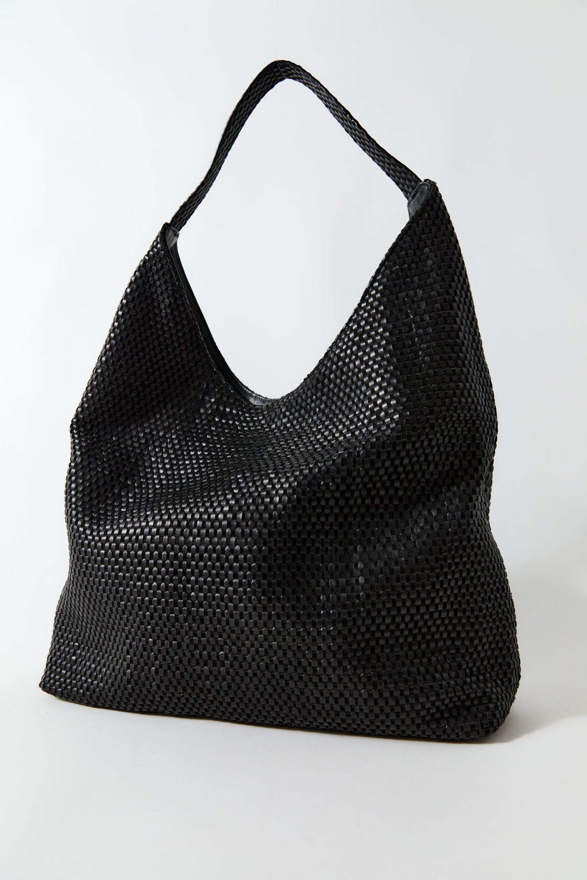 PRE-ORDER: Lattice Weave Large Tote - Black