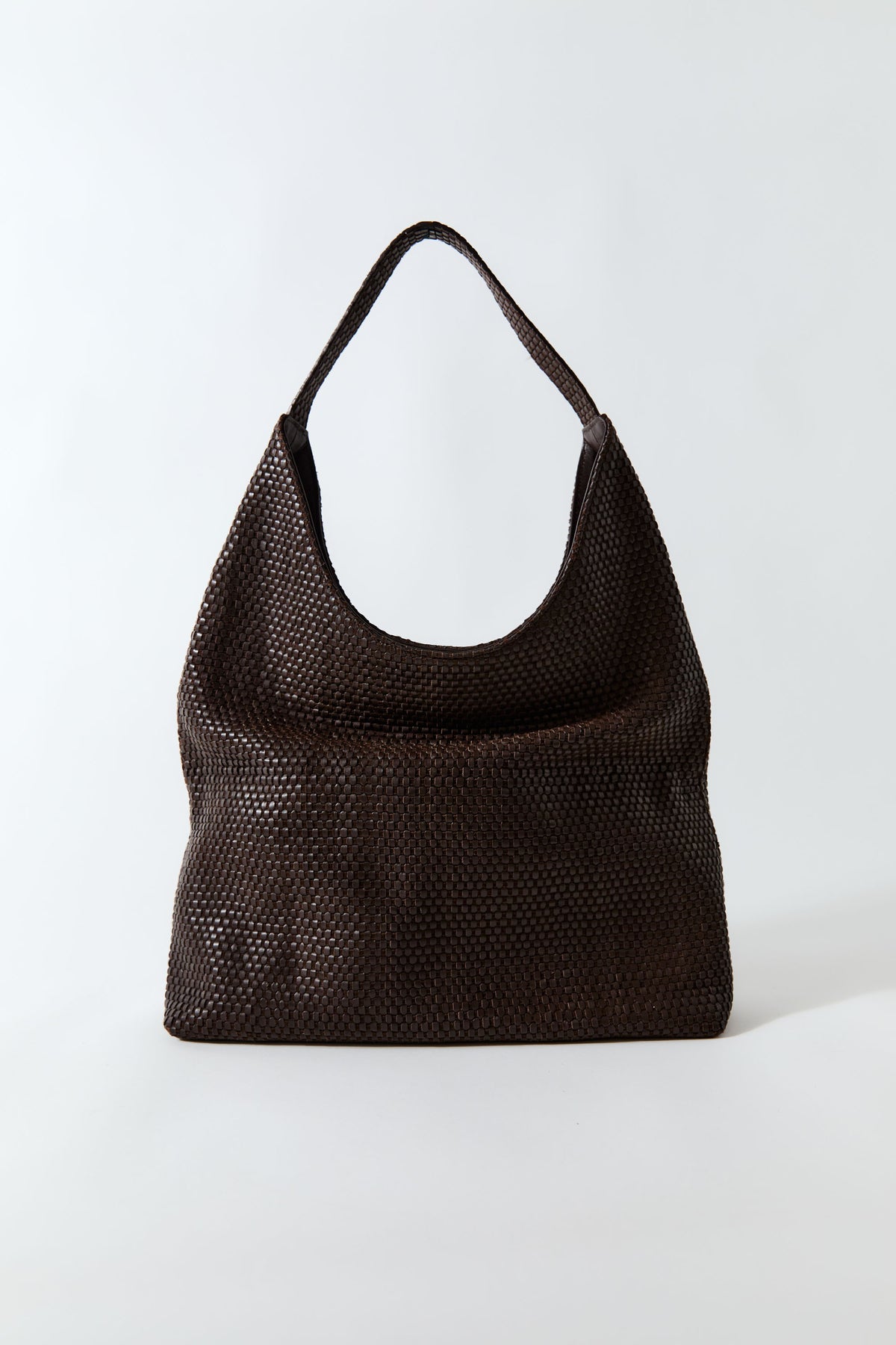 PRE-ORDER: Lattice Weave Large Tote - Coffee