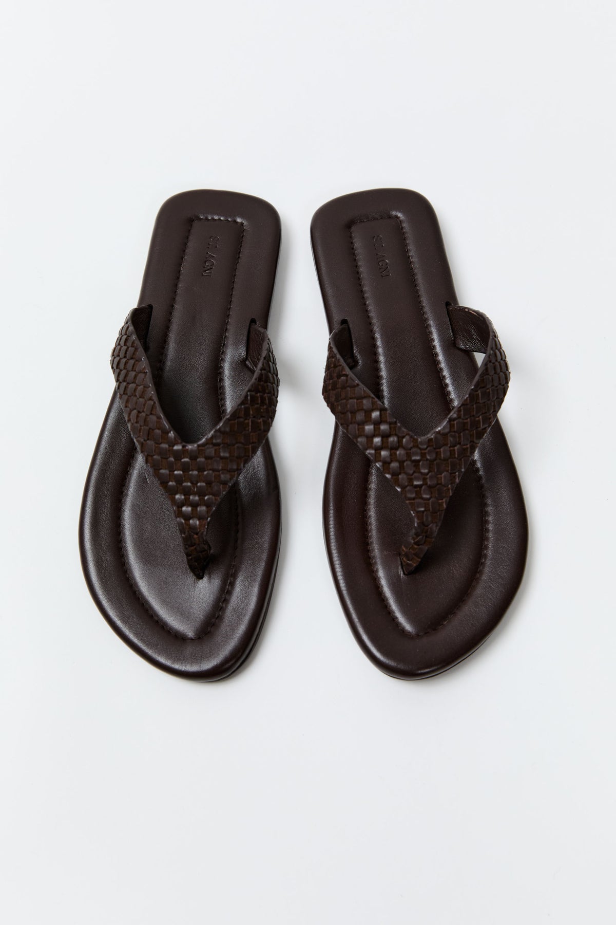 Lattice Weave Thong - Coffee
