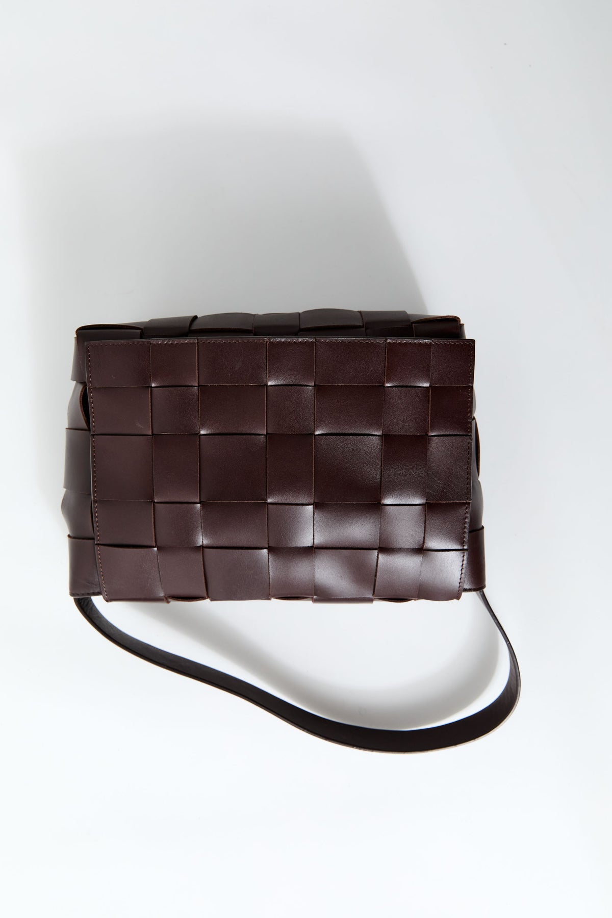PRE-ORDER: Woven Envelope Mini Tote - Chocolate