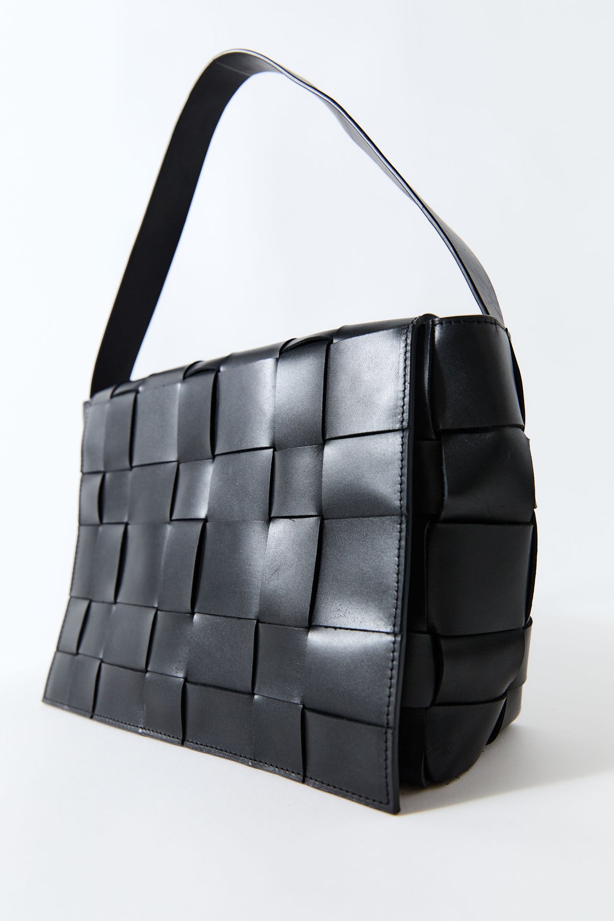 PRE-ORDER: Woven Envelope Mini Tote - Black