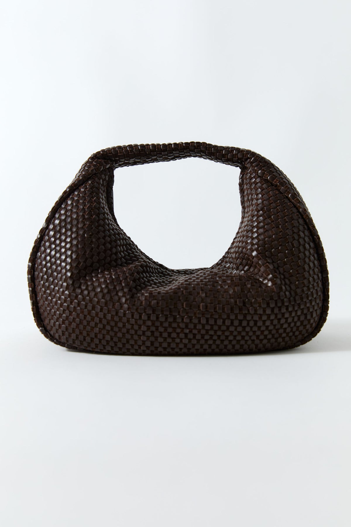 Lattice Weave Bon Bon Bag - Coffee