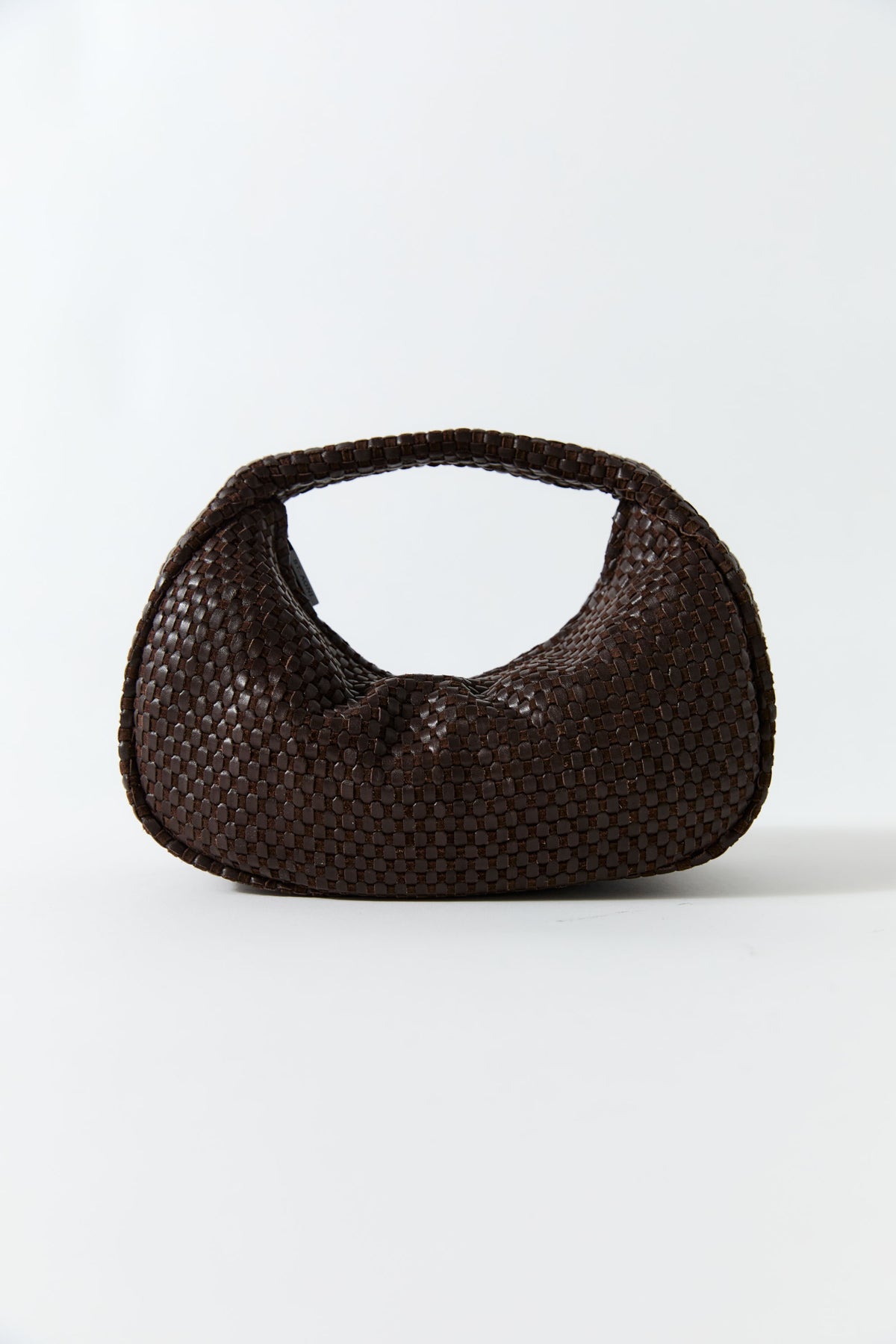 Lattice Weave Mini Bon Bon Bag - Coffee