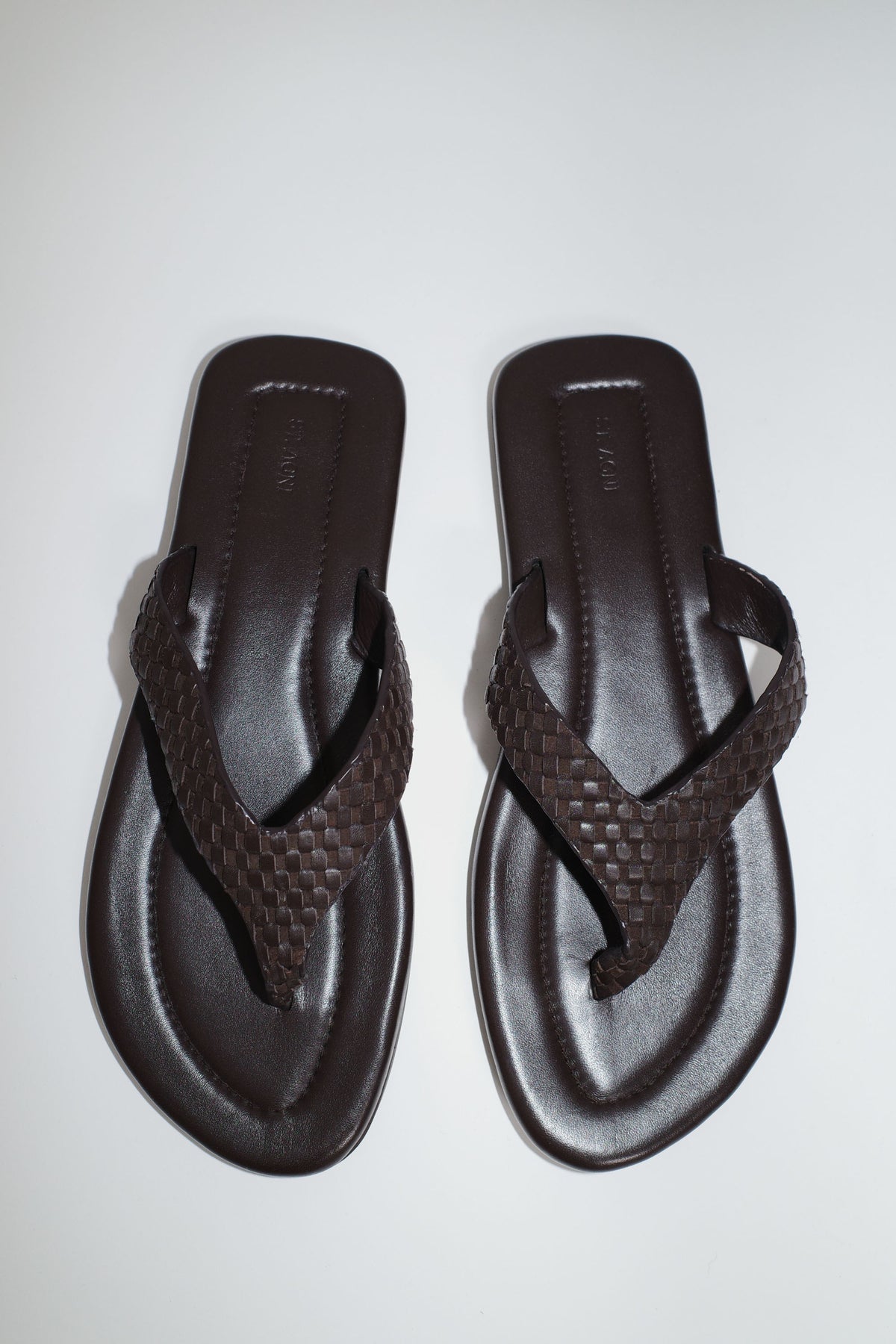 Lattice Weave Thong - Coffee