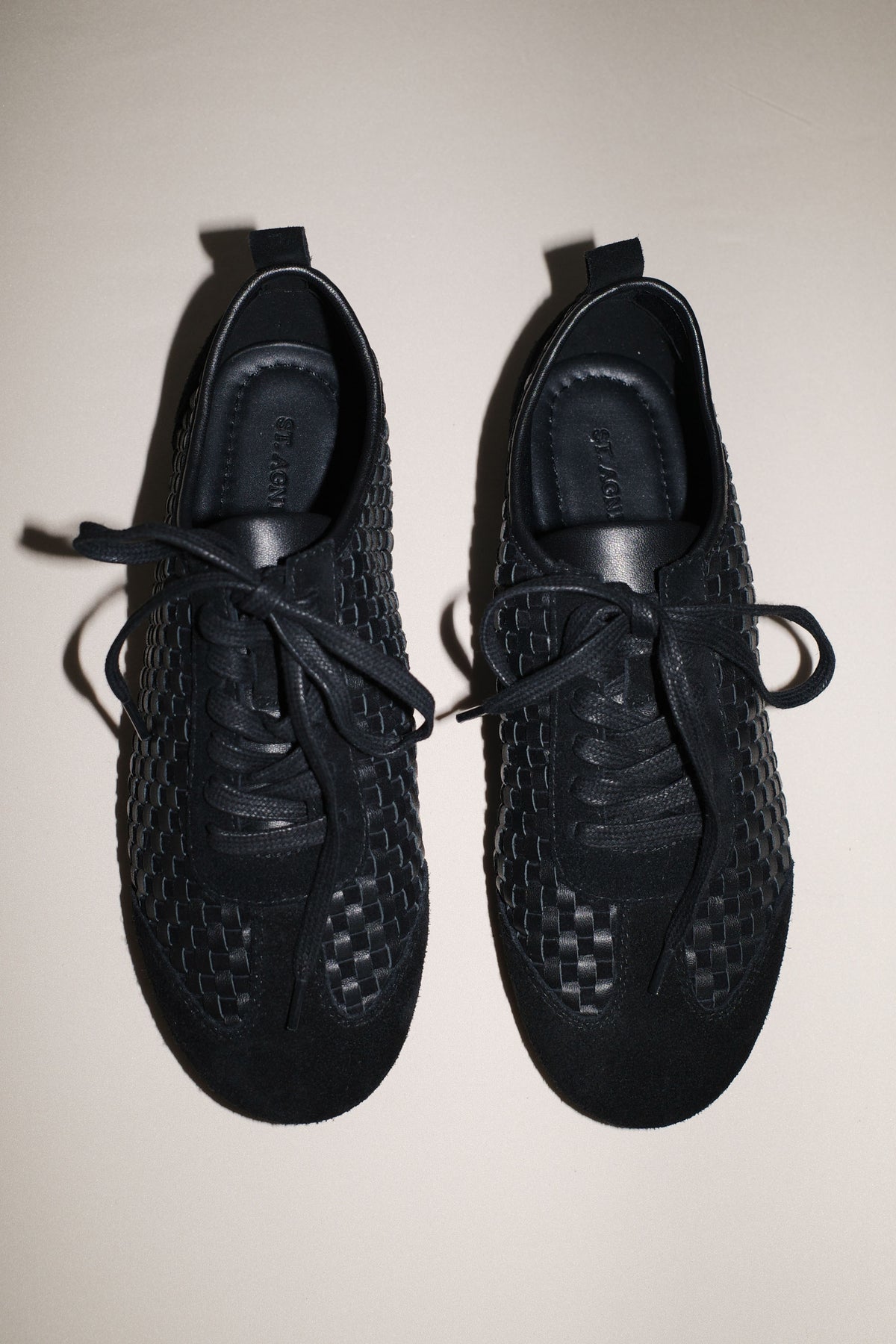 Lattice Weave Ballet Sneaker - Black