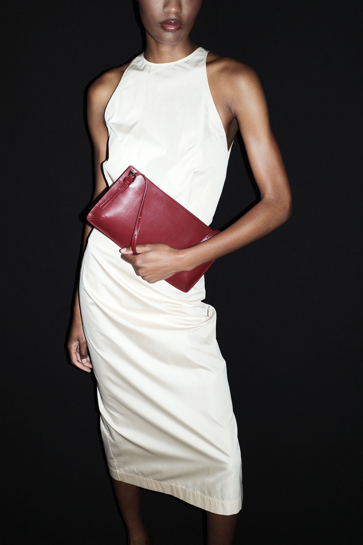 Paper Taffeta Column Skirt - Pink Salt