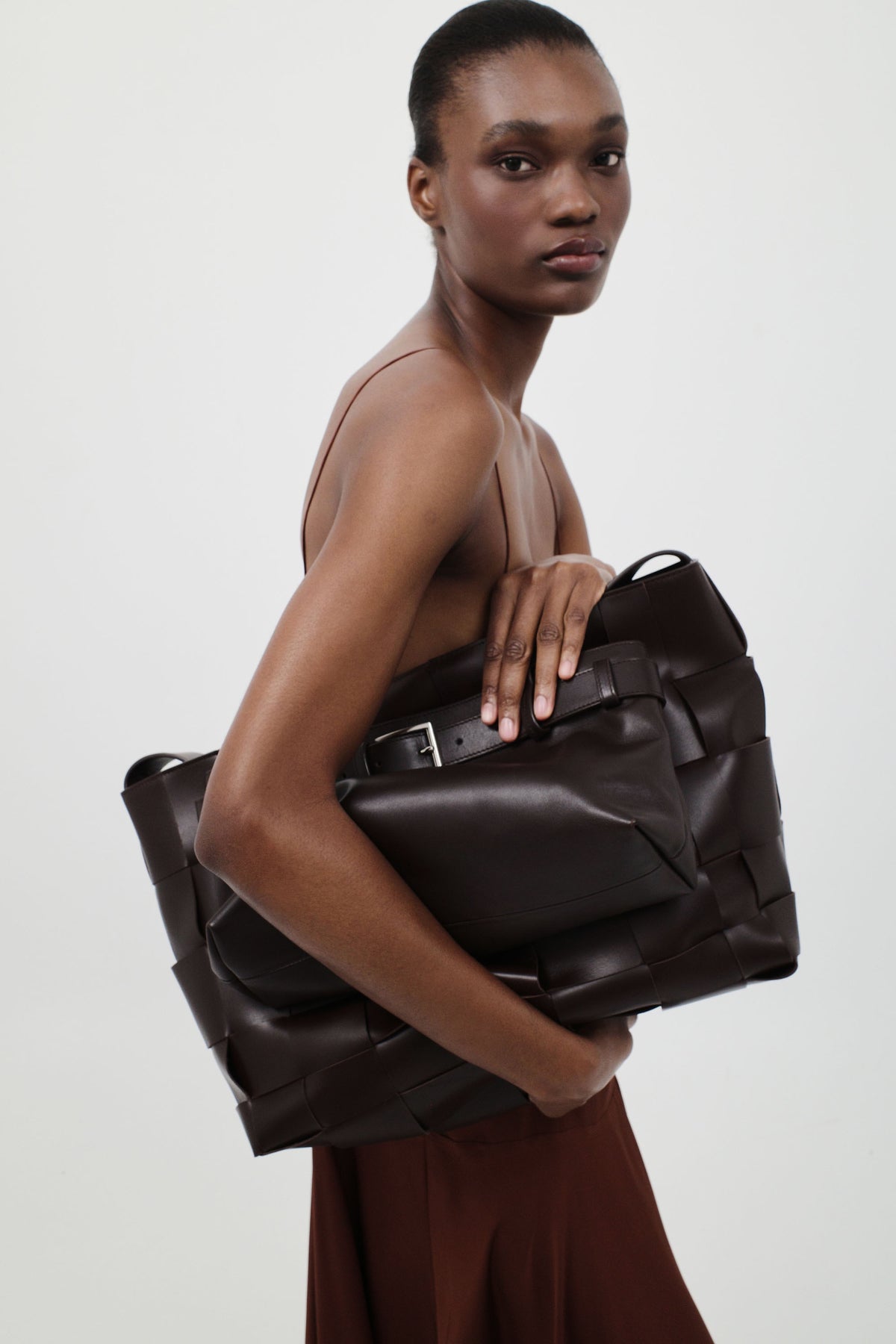 Belt Detail Baguette - Coffee