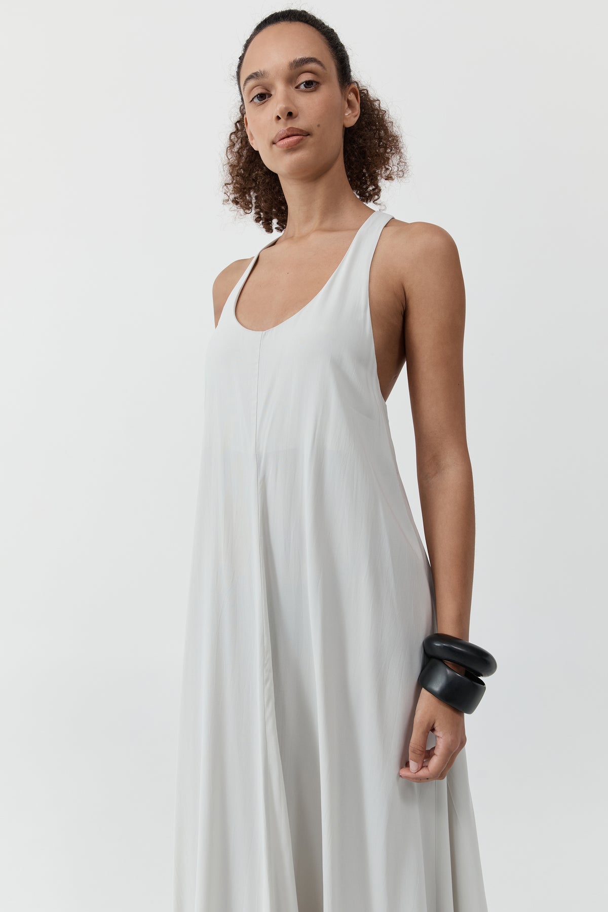 Fluid Tank Dress - Silver