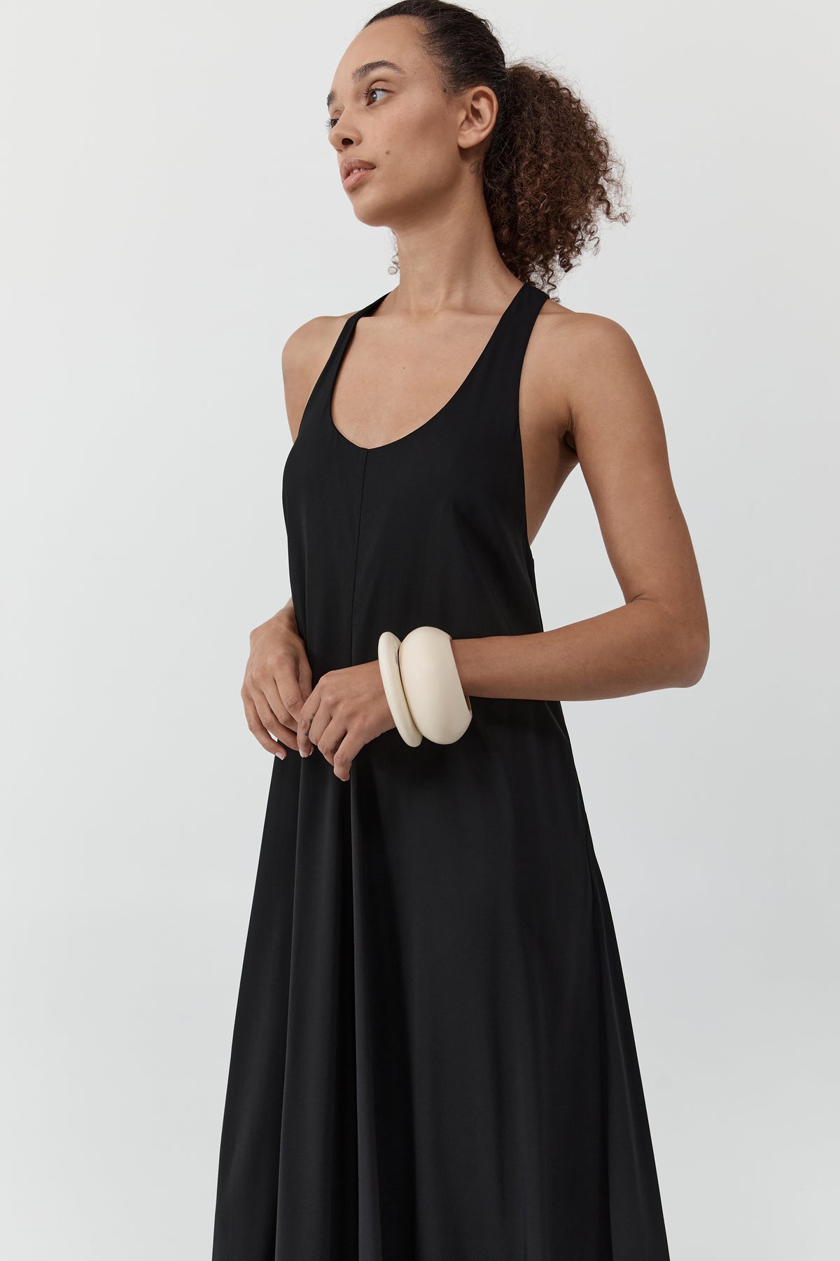 Fluid Tank Dress - Black