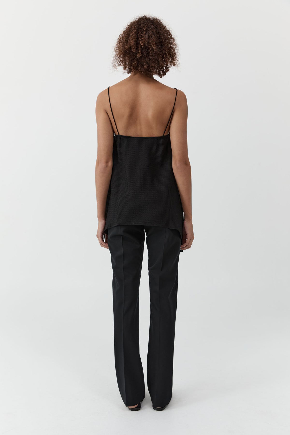 Textured Weave Cami - Black