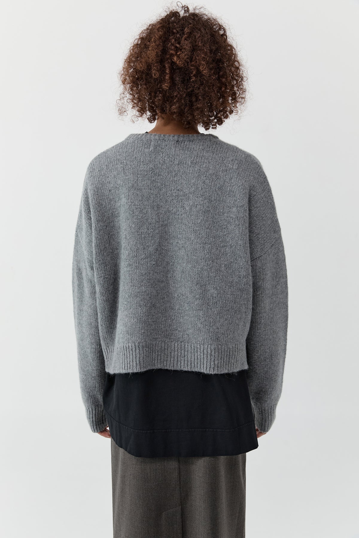 Cropped Sweater - Concrete