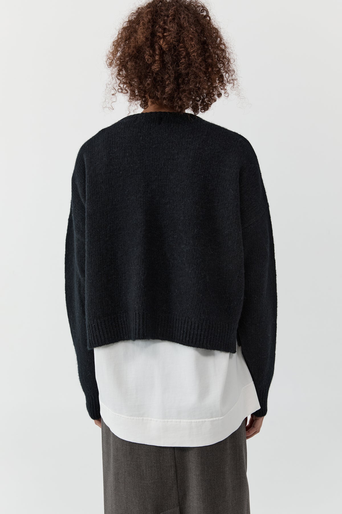 Cropped Sweater - Black
