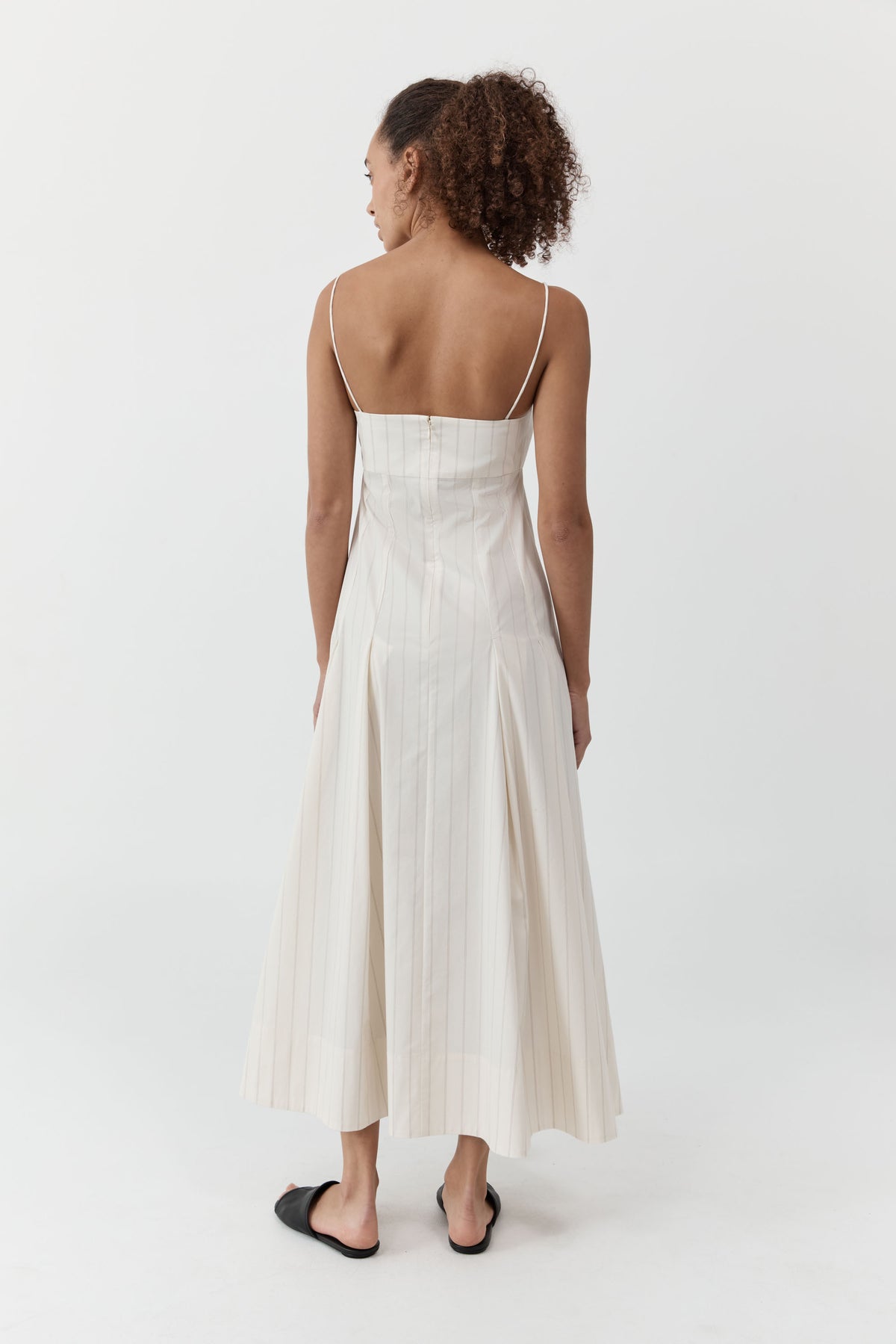 st agni vas pleat dress St. Agni Relaxed Pleat Dress in White