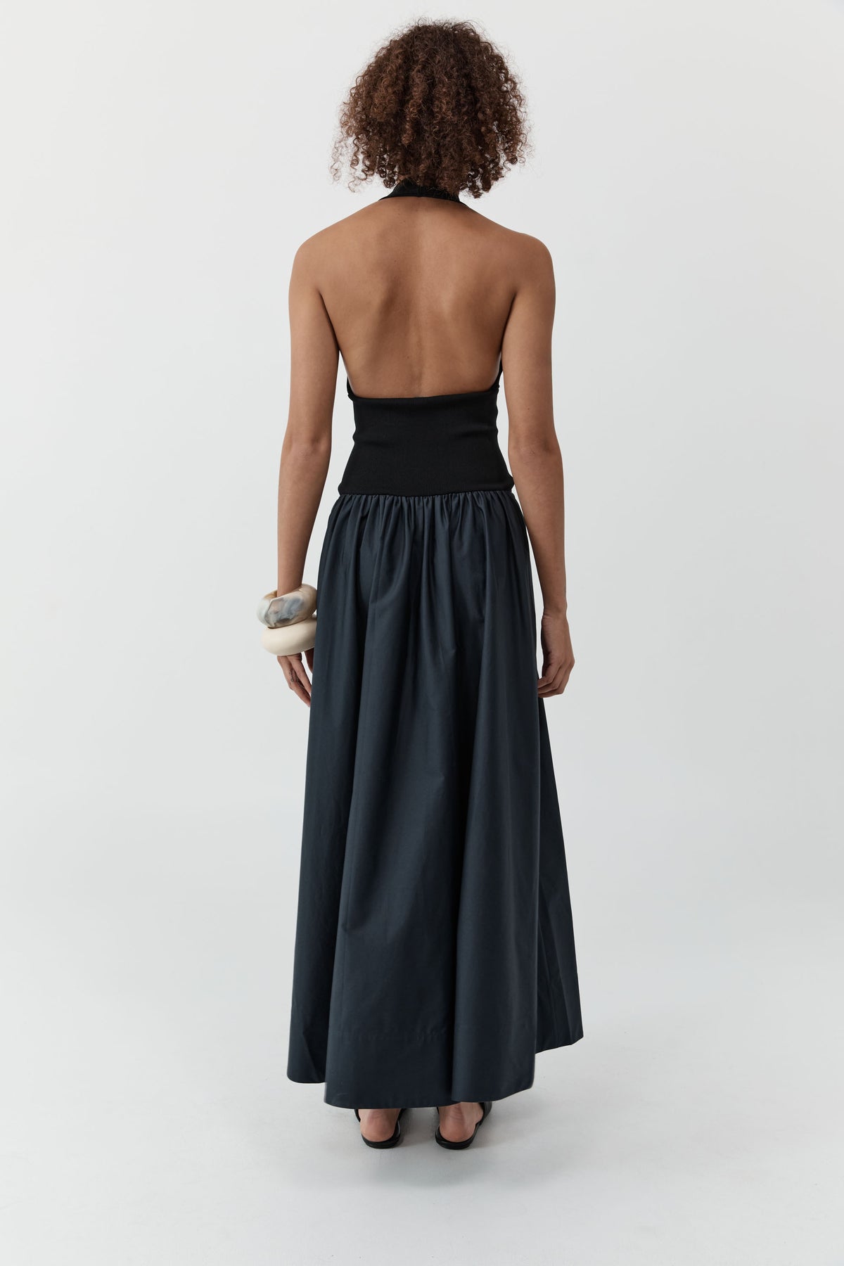 St. Agni | Knit Halter Backless Dress - Black St. Agni | Knit Halter Backless Dress - Black