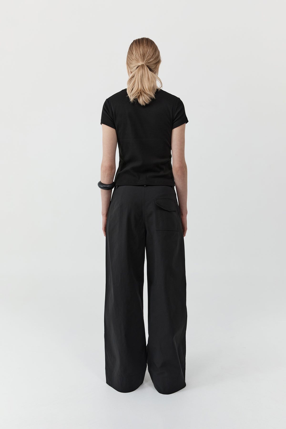 Utility Pleat Pants - Black