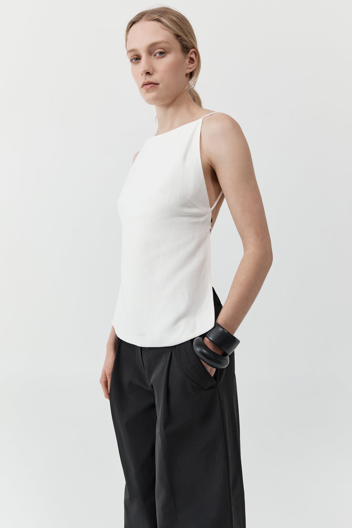 Square Backless Top - Salt