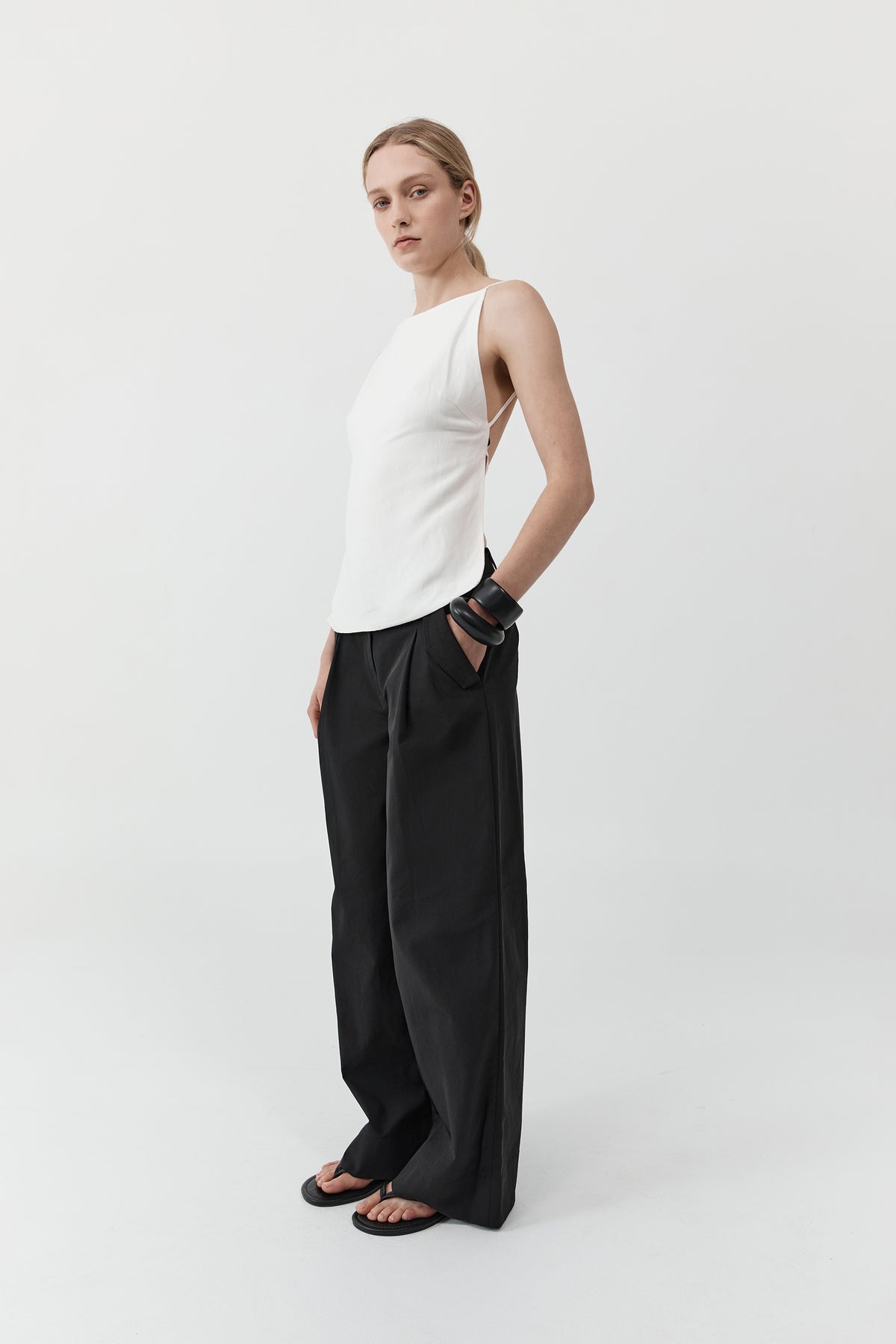 Square Backless Top - Salt