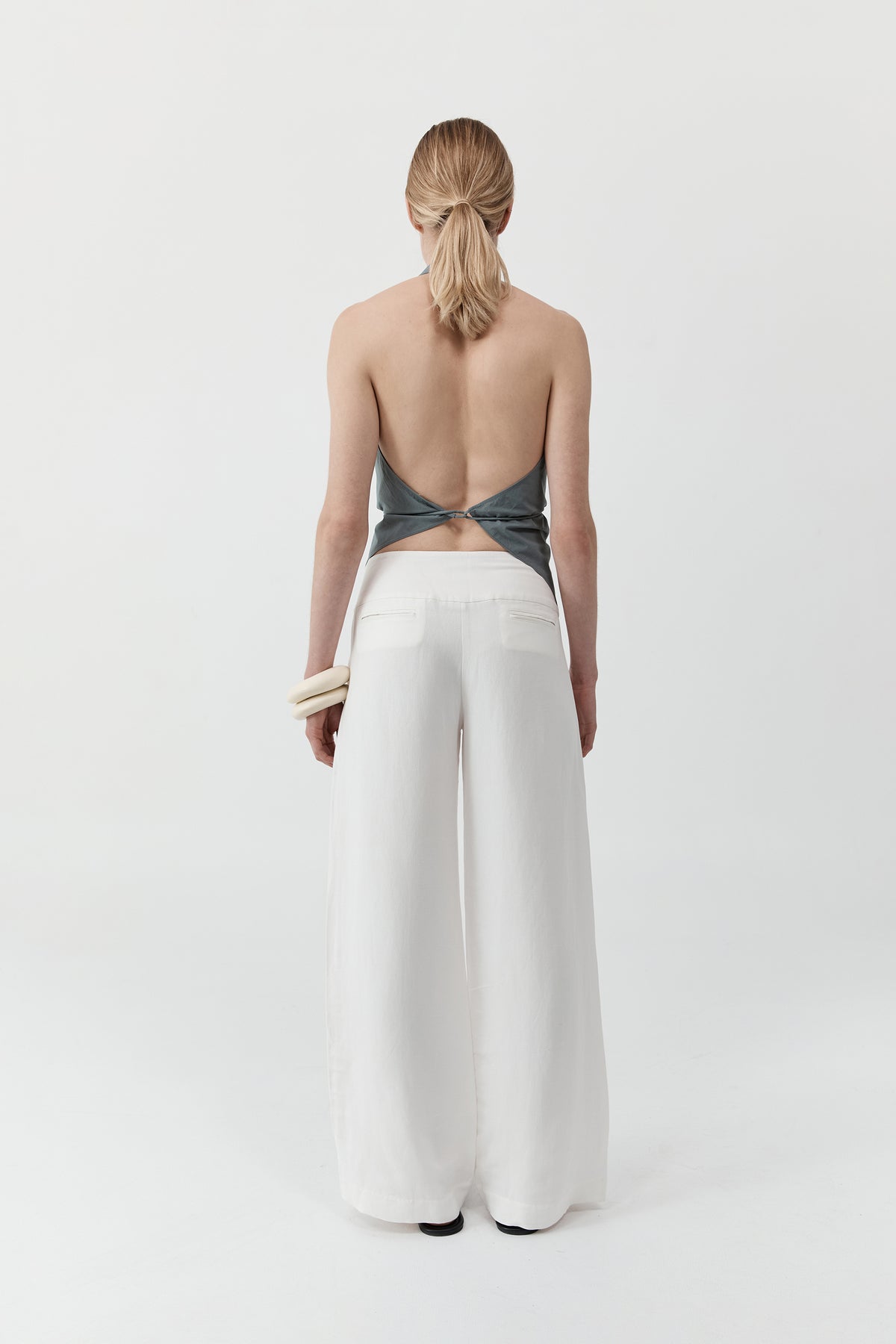 Wide Waistband Pant - Salt