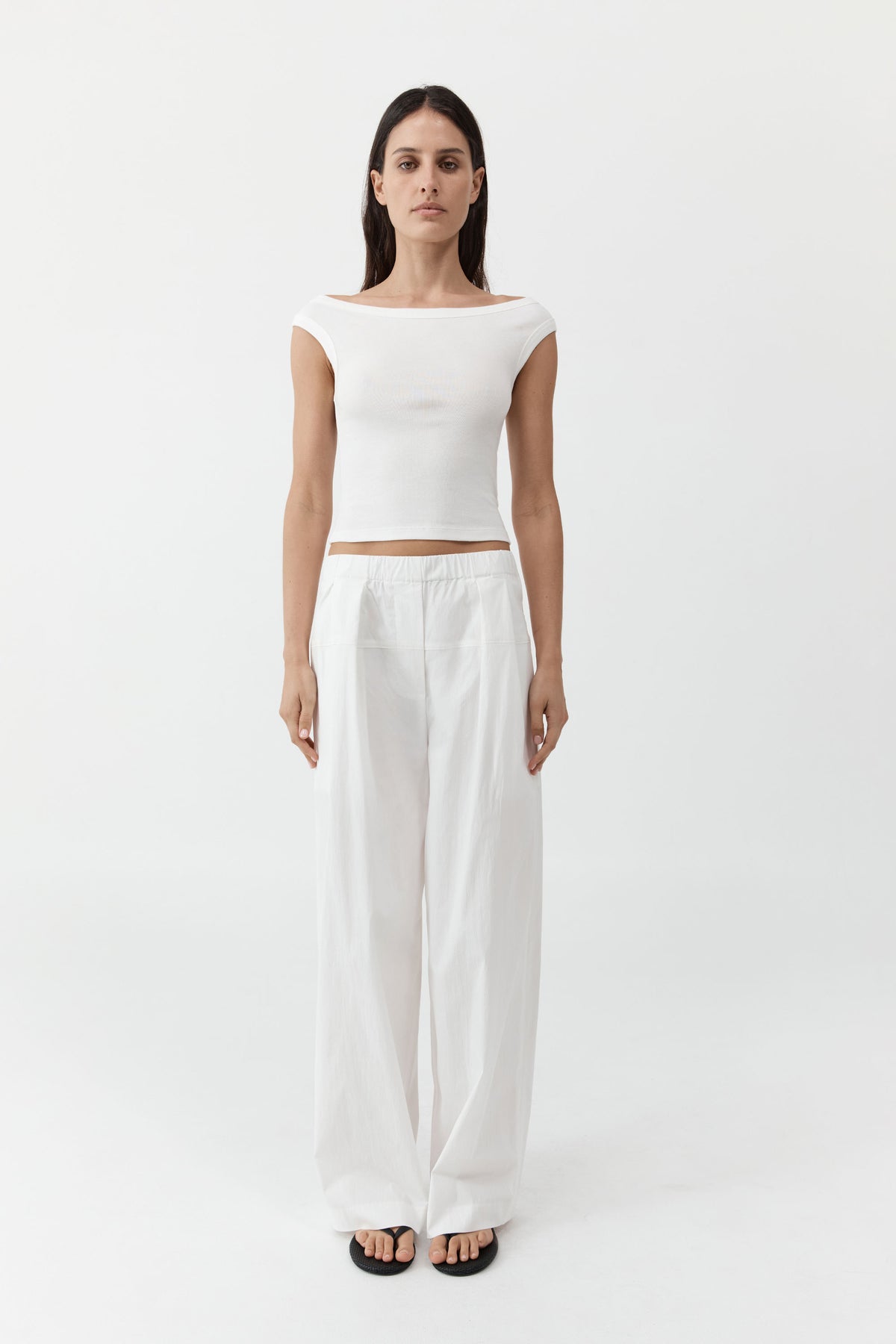 Relaxed Pleat Pants - Off White